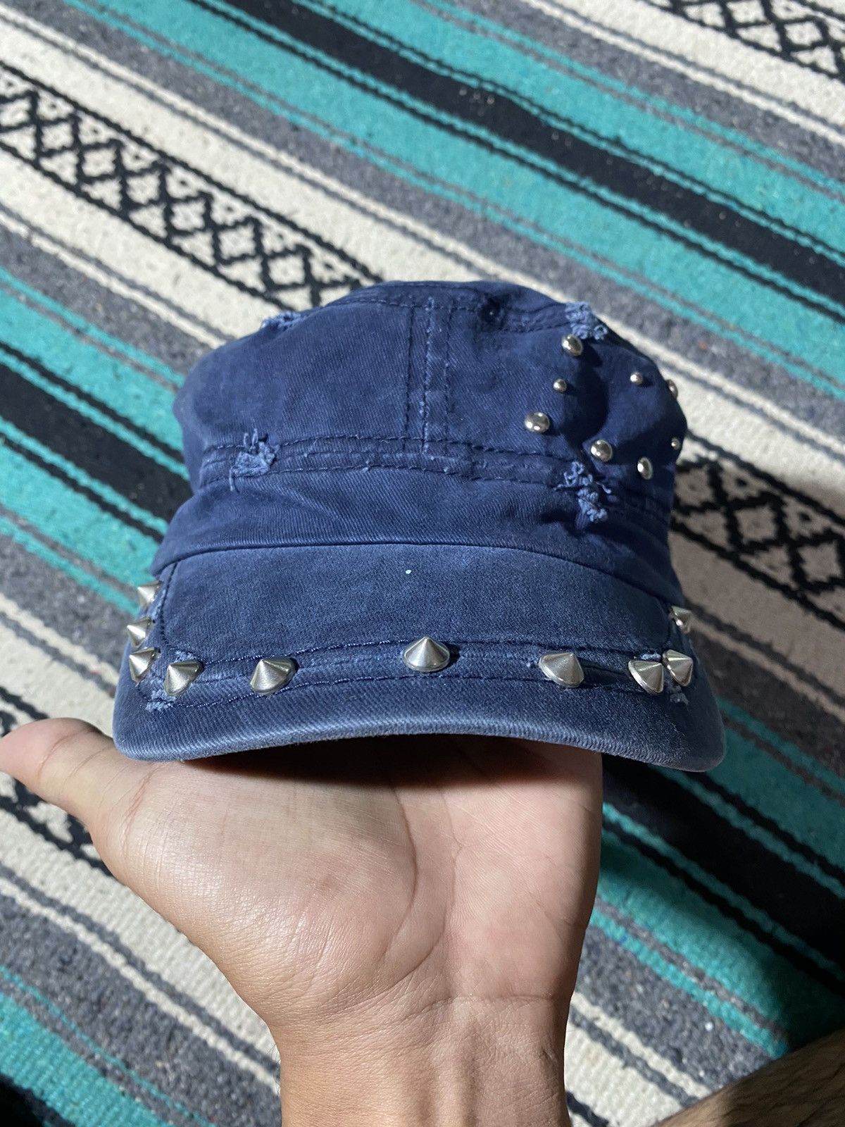 If Six Was Nine × Japanese Brand × Le Grande Bleu (L.G.B.) Y2K Unknown - Patrol Studded Cap Size ONE SIZE - 1 Thumbnail