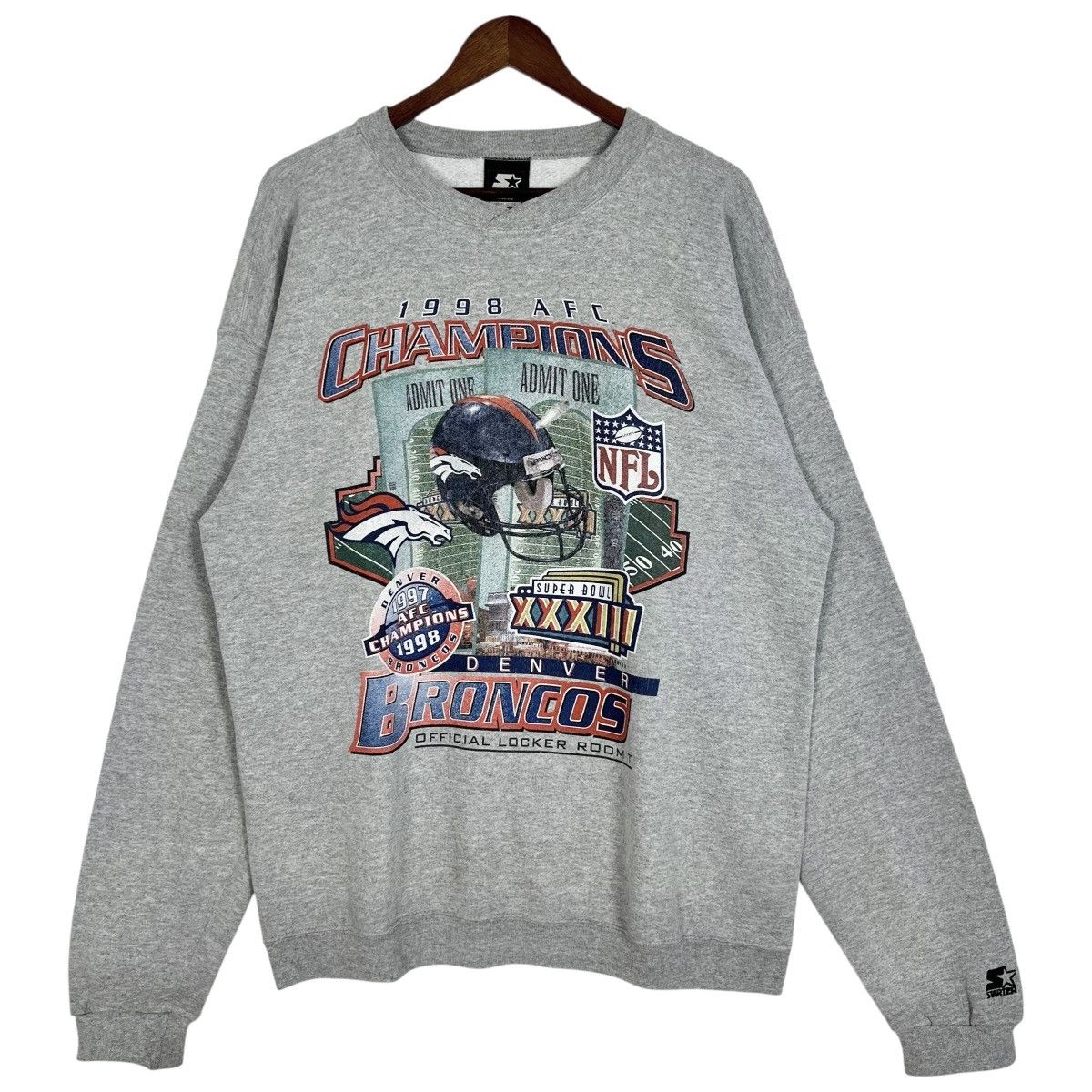 NFL 90s Vintage Starter x Denver Broncos Super Bowl Crew Neck Size US L / EU 52-54 / 3 - 1 Thumbnail