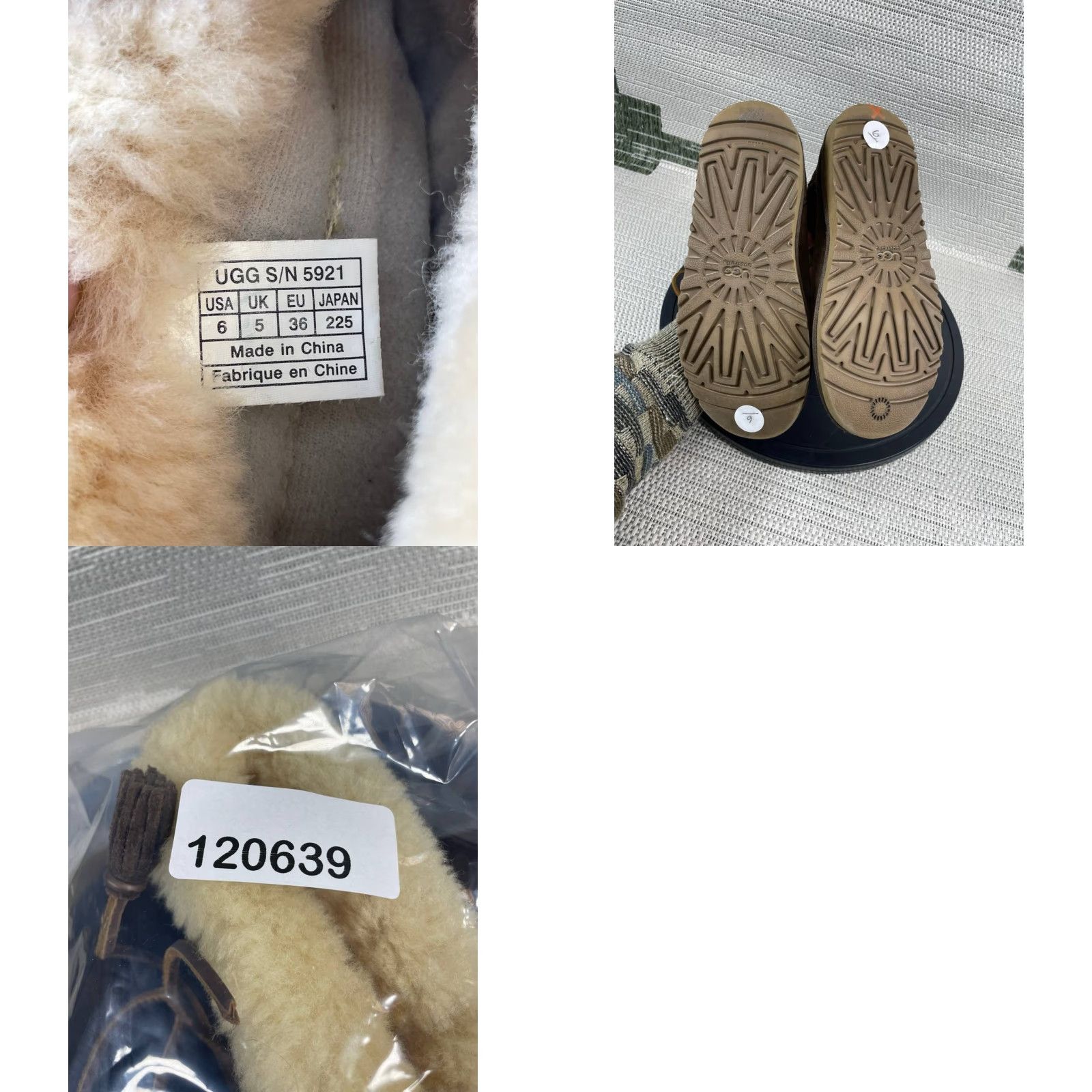 Ugg Ugg Boots Mens Size 6 Suburb Brown Crochet Knit Sheepskin Mid Calf Winter Snow Size US 6 / IT 36 - 8 Thumbnail