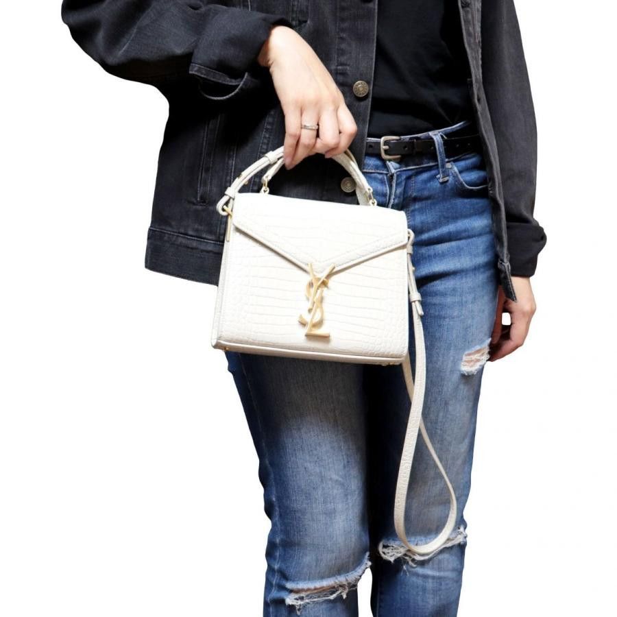 Saint Laurent Paris o1b1hav110824 Size: OS / Mini Top Handle Bag in Soft Cream Size ONE SIZE - 10 Thumbnail