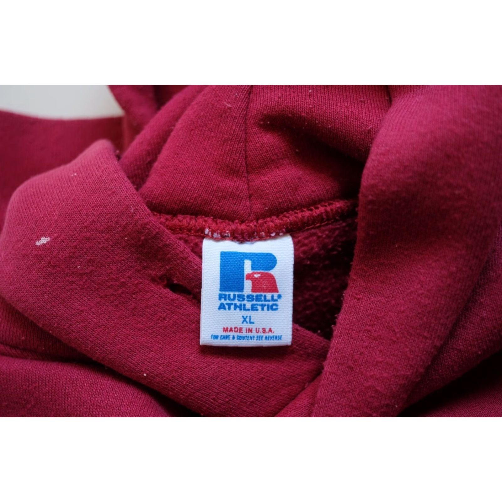 Russell Athletic VINTAGE Russell Athletic Sweatshirt Hoodie XL Red USA Made 80s Sooner OU Oklahoma Football Graphic Print Mens Size US XL / EU 56 / 4 - 7 Thumbnail