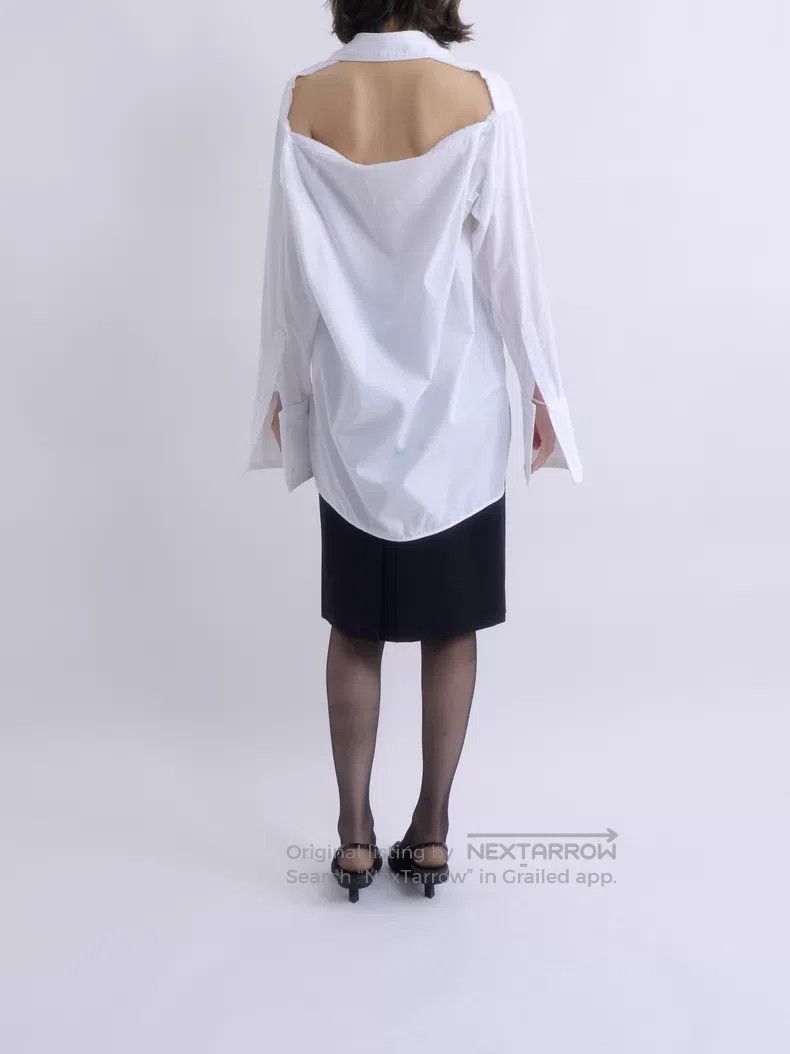 Helmut Lang Helmut Lang Backless Deconstructed White Shirt Size XS / US 0-2 / IT 36-38 - 1 Thumbnail