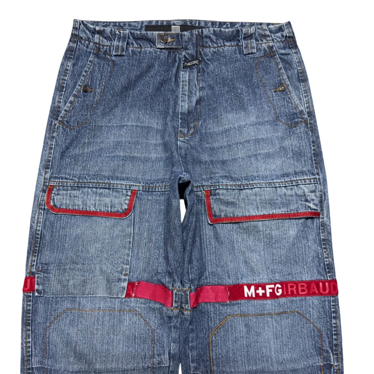 Marithe + Francois Girbaud Marithe Francois Girbaud Velcro Strape Denim Baggy Jeans Size US 36 / EU 52 - 3 Thumbnail