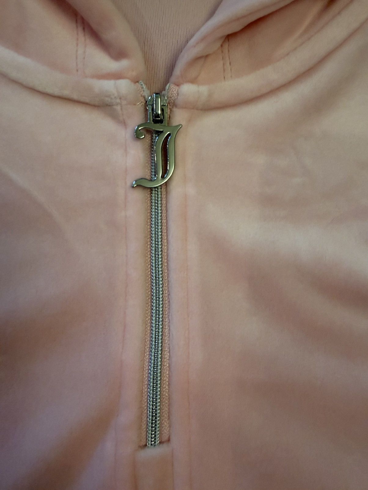 Juicy Couture Juicy Couture Pink Velour Quarter-Zip Cropped Hoodie L, NWT Size L / US 10 / IT 46 - 4 Thumbnail