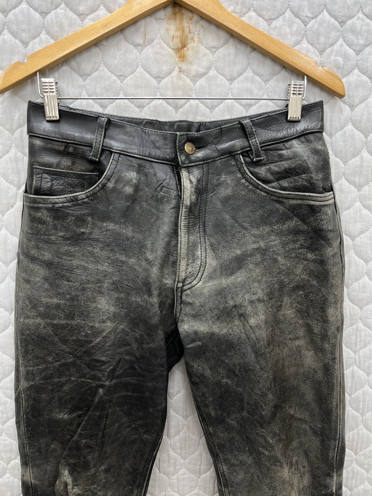 Genuine Leather × Vintage 🔥STEALS🔥 VTG BBH LEATHER PANTS Size US 29 - 6 Thumbnail