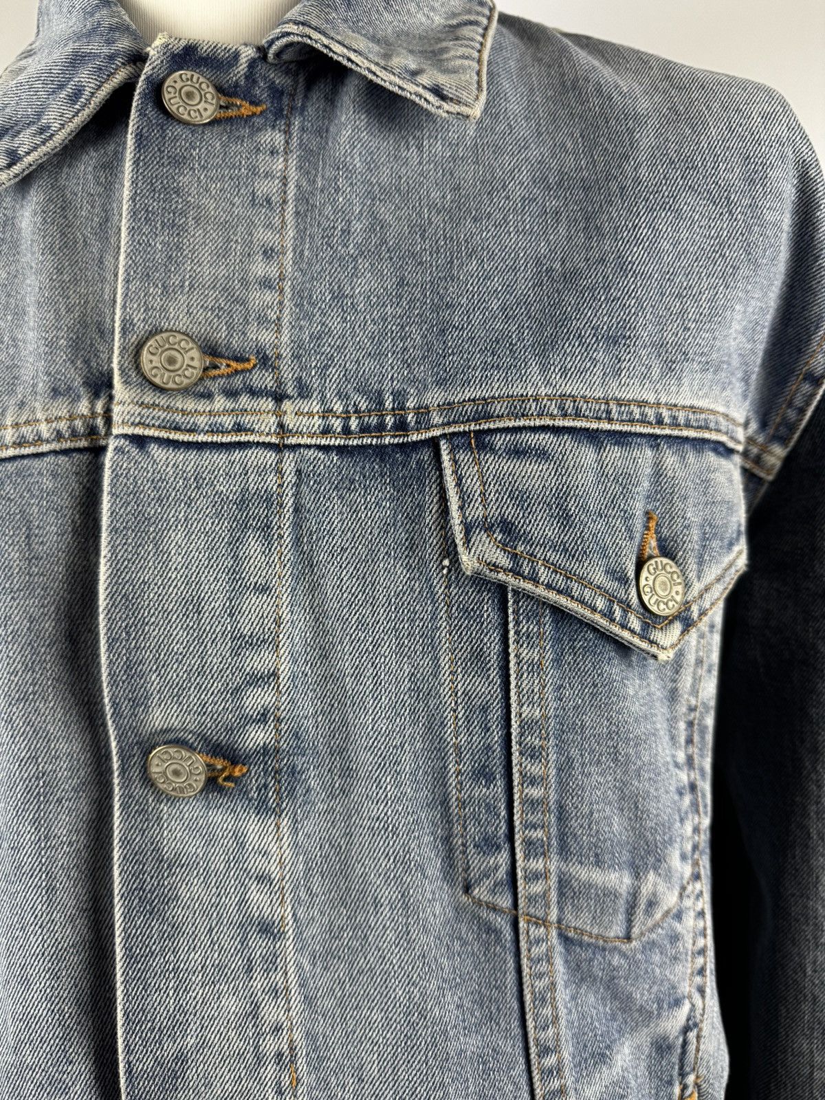 Gucci × Vintage Gucci Denim Jacket Vintage Rare Size US L / EU 52-54 / 3 - 7 Thumbnail