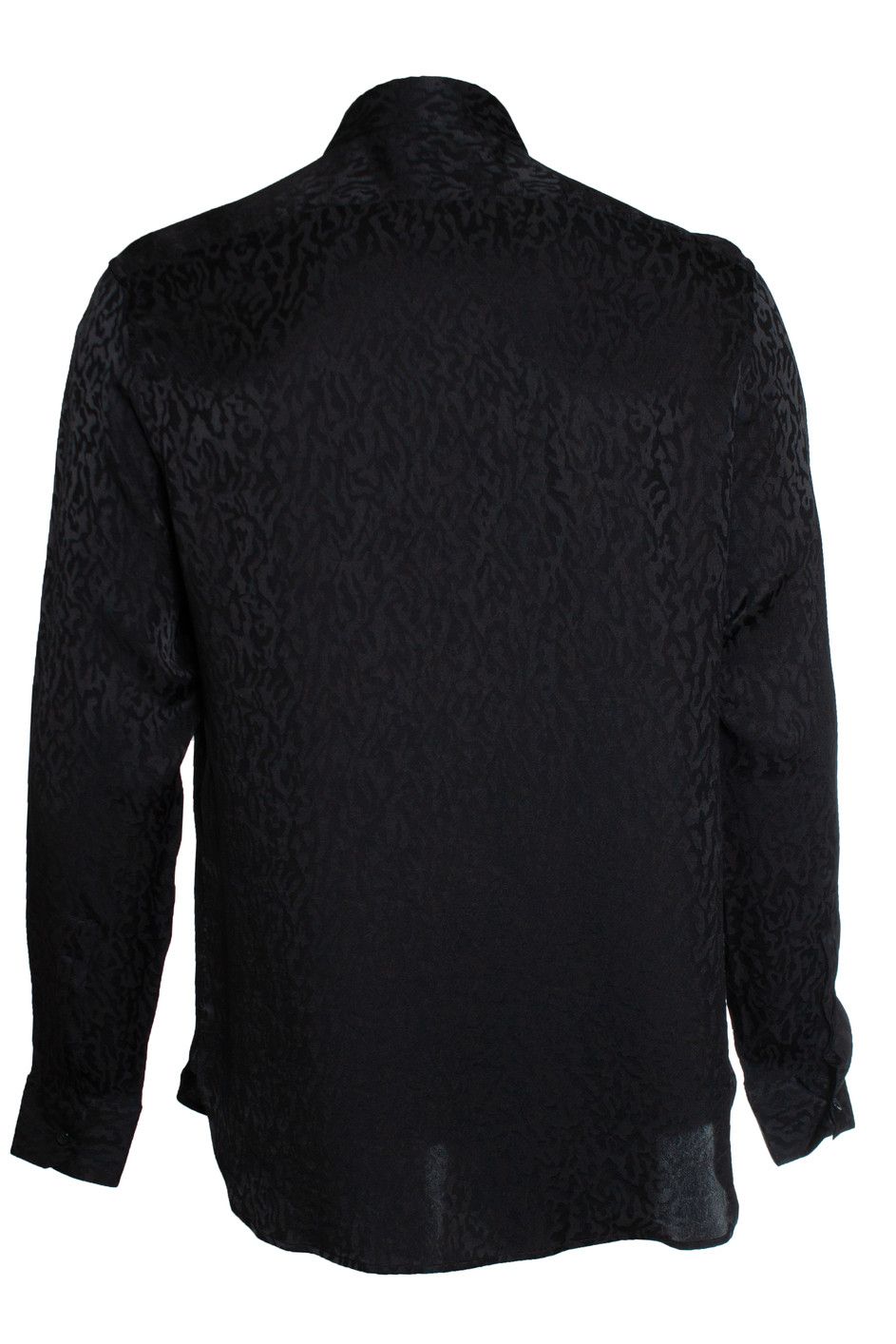 Saint Laurent Paris Saint Laurent, Black shiny and matte leopard shirt Size US M / EU 48-50 / 2 - 2 Thumbnail
