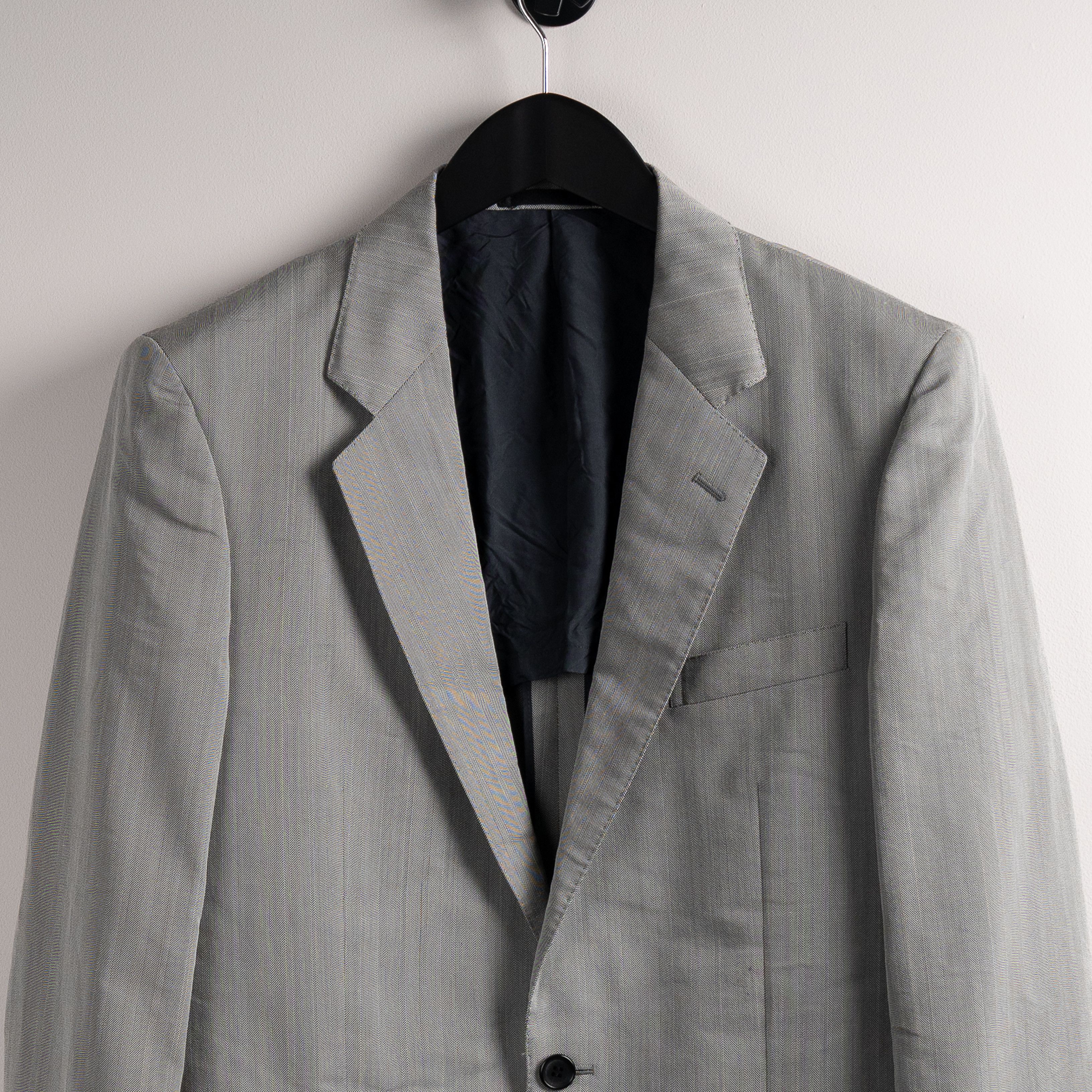 Comme des Garcons Homme Deux Comme Des Garcons Homme Deux SS08 Herringbone Stripe Blazer Size US L / EU 52-54 / 3 - 4 Thumbnail