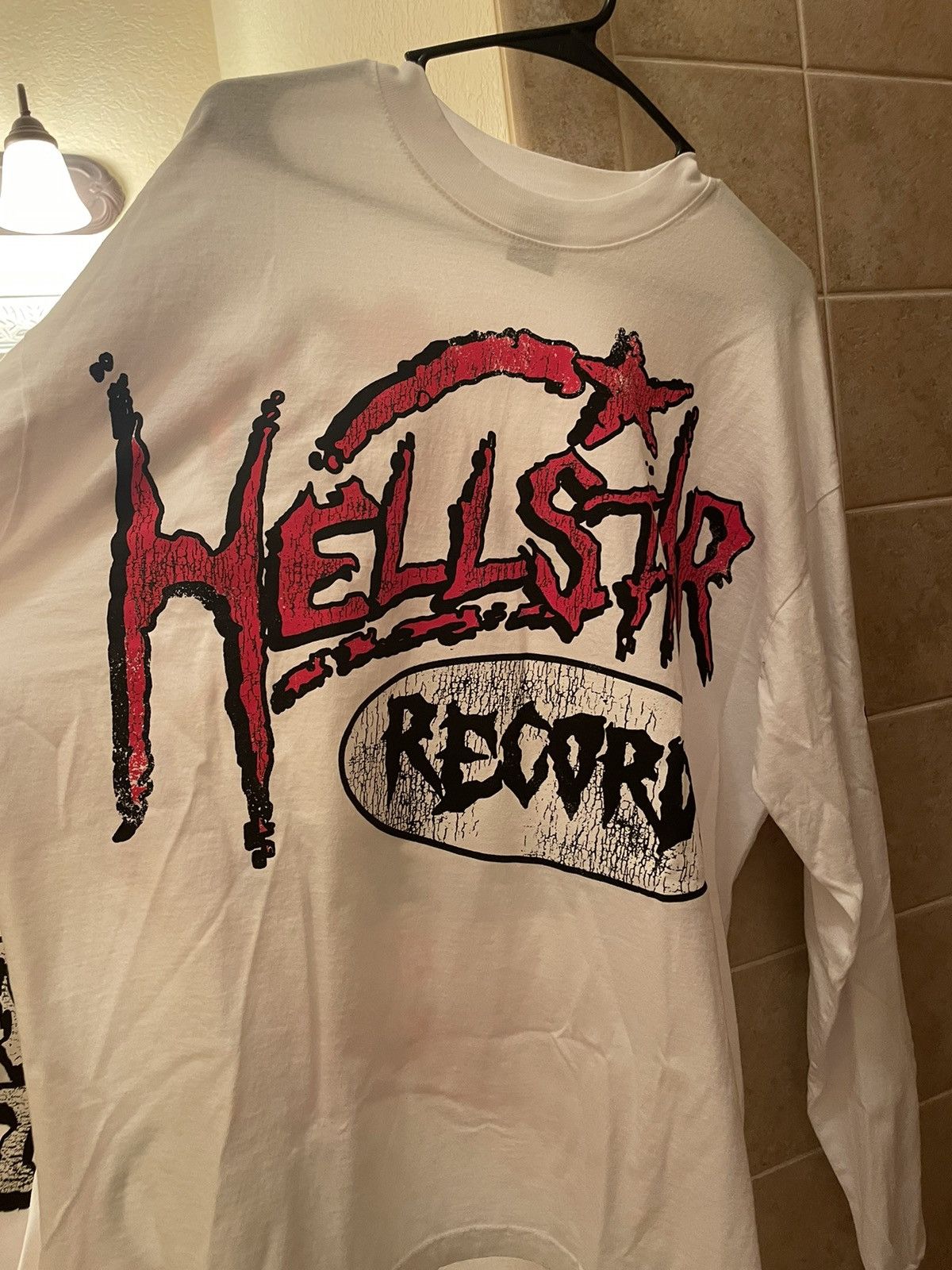 image of Hellstar Long Sleeve XL in White, Men's