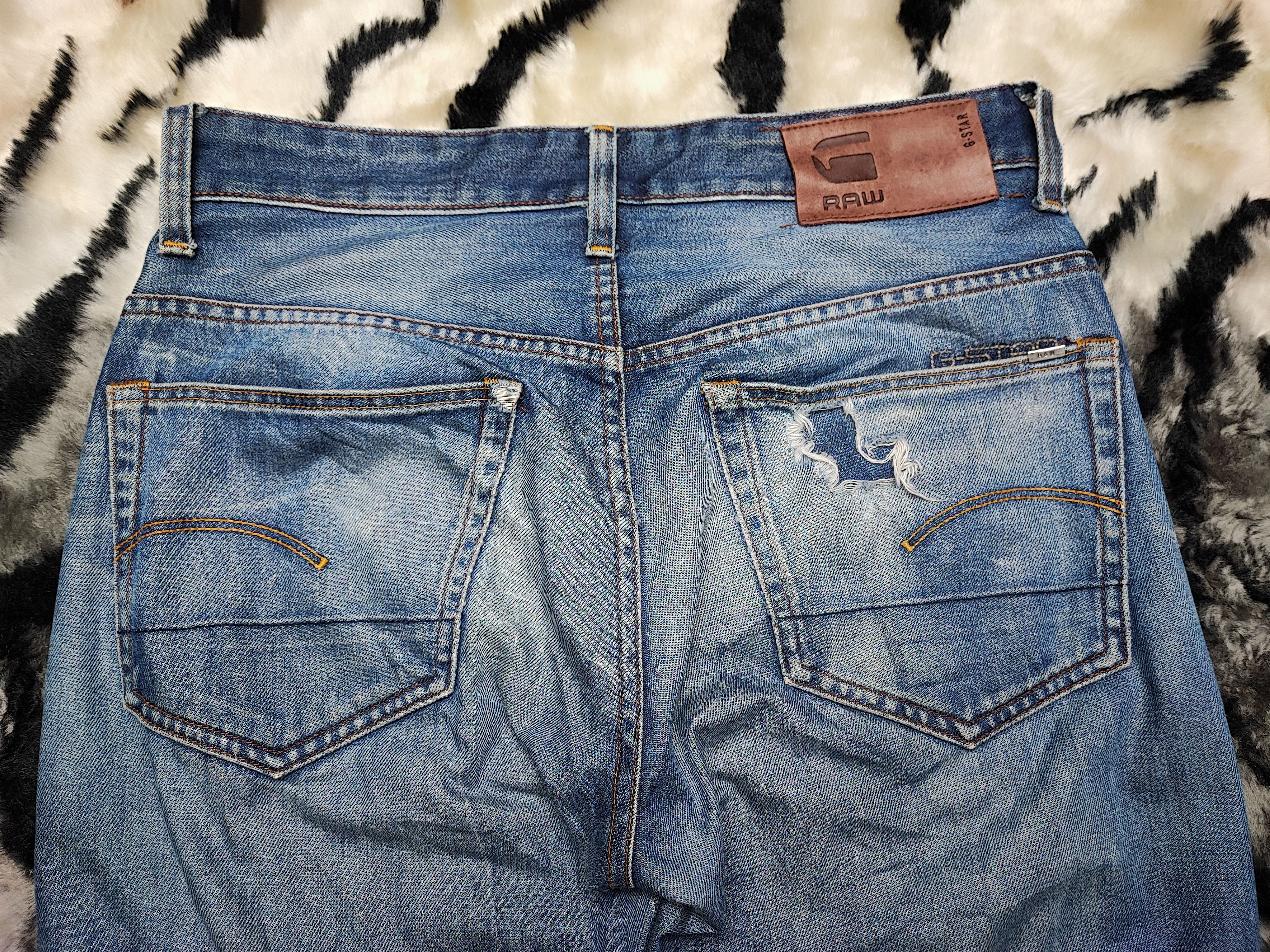 G-Star G Star Raw Jean Distress Stone Wash Size US 31 - 12 Thumbnail