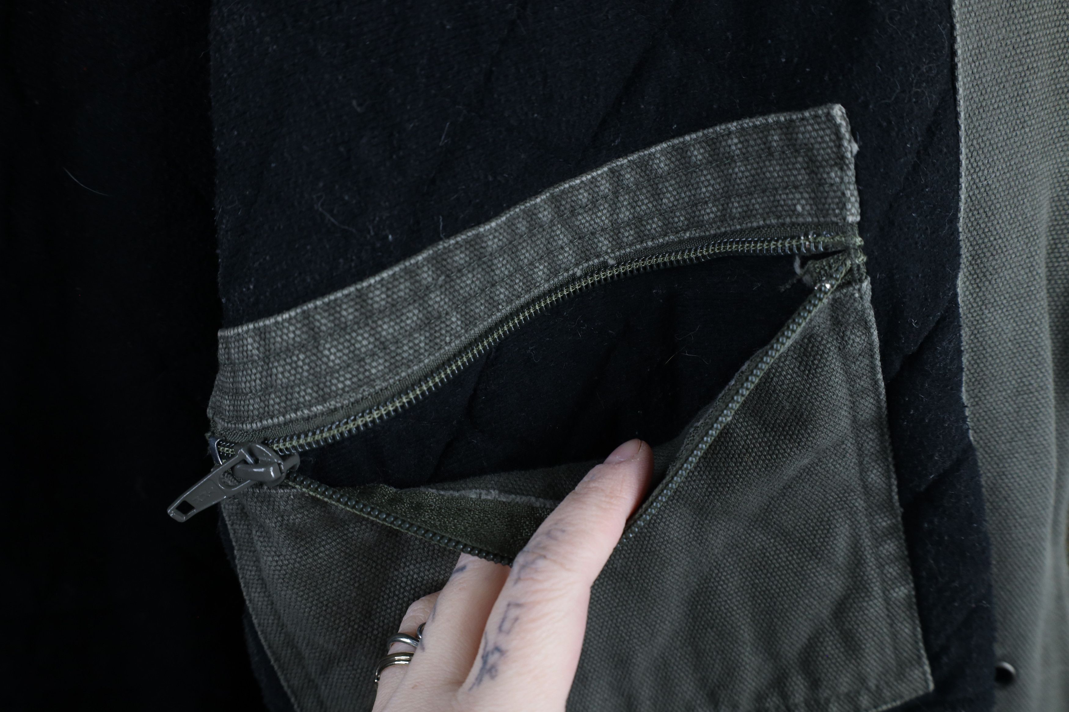 Vintage Vintage Y2K Streetwear Lined Corduroy Collar Canvas Jacket Size US XXL / EU 58 / 5 - 12 Thumbnail