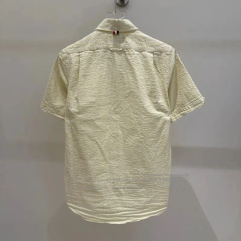 Thom Browne Thom Browne Yellow Striped Short Sleeve Shirt . Size S / US 4 / IT 40 - 3 Thumbnail