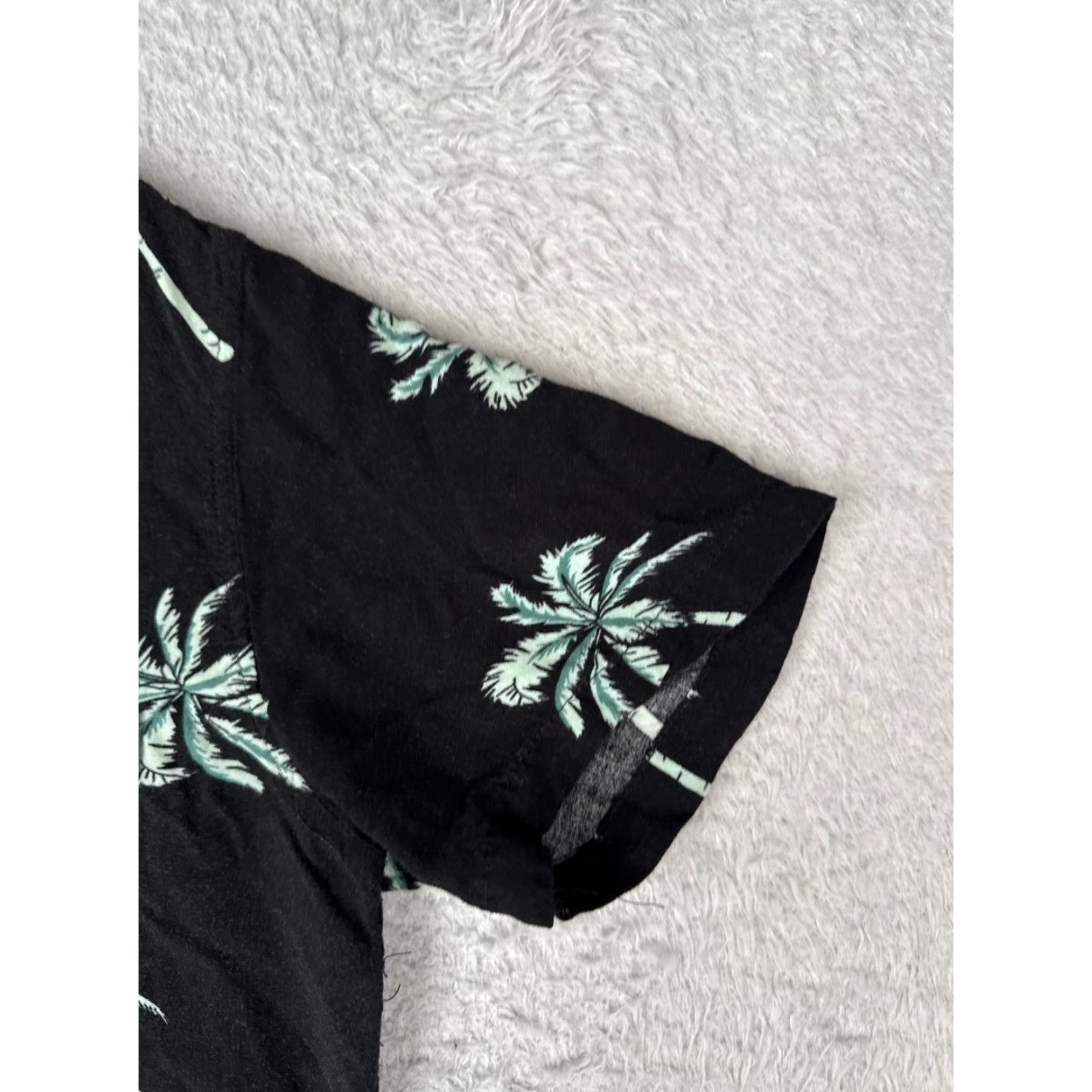 CO Molokai Surf Co Shirt Adult Medium Black Blue Floral Leaf 100% Rayon Hawaiian Size US M / EU 48-50 / 2 - 2 Thumbnail