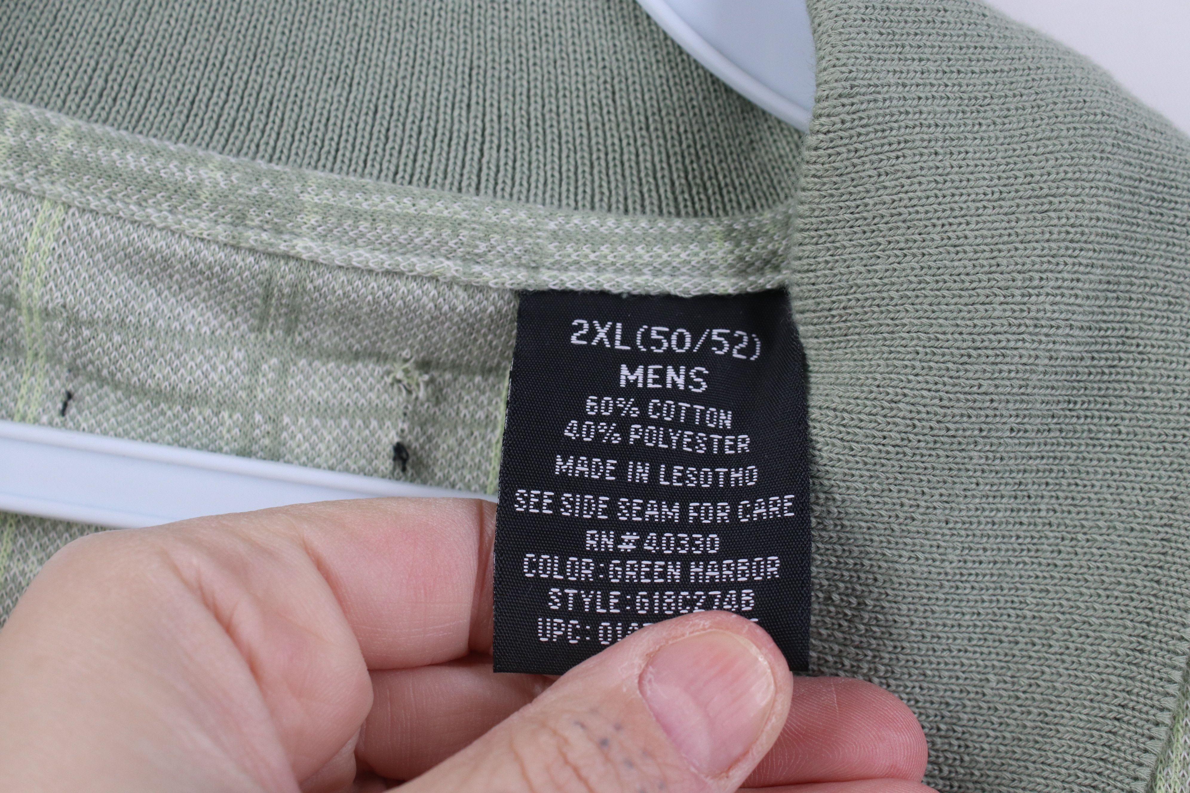 Vintage Vintage 90s Y2K Streetwear Plaid Knit Golf Polo Shirt Green Size US XXL / EU 58 / 5 - 6 Thumbnail