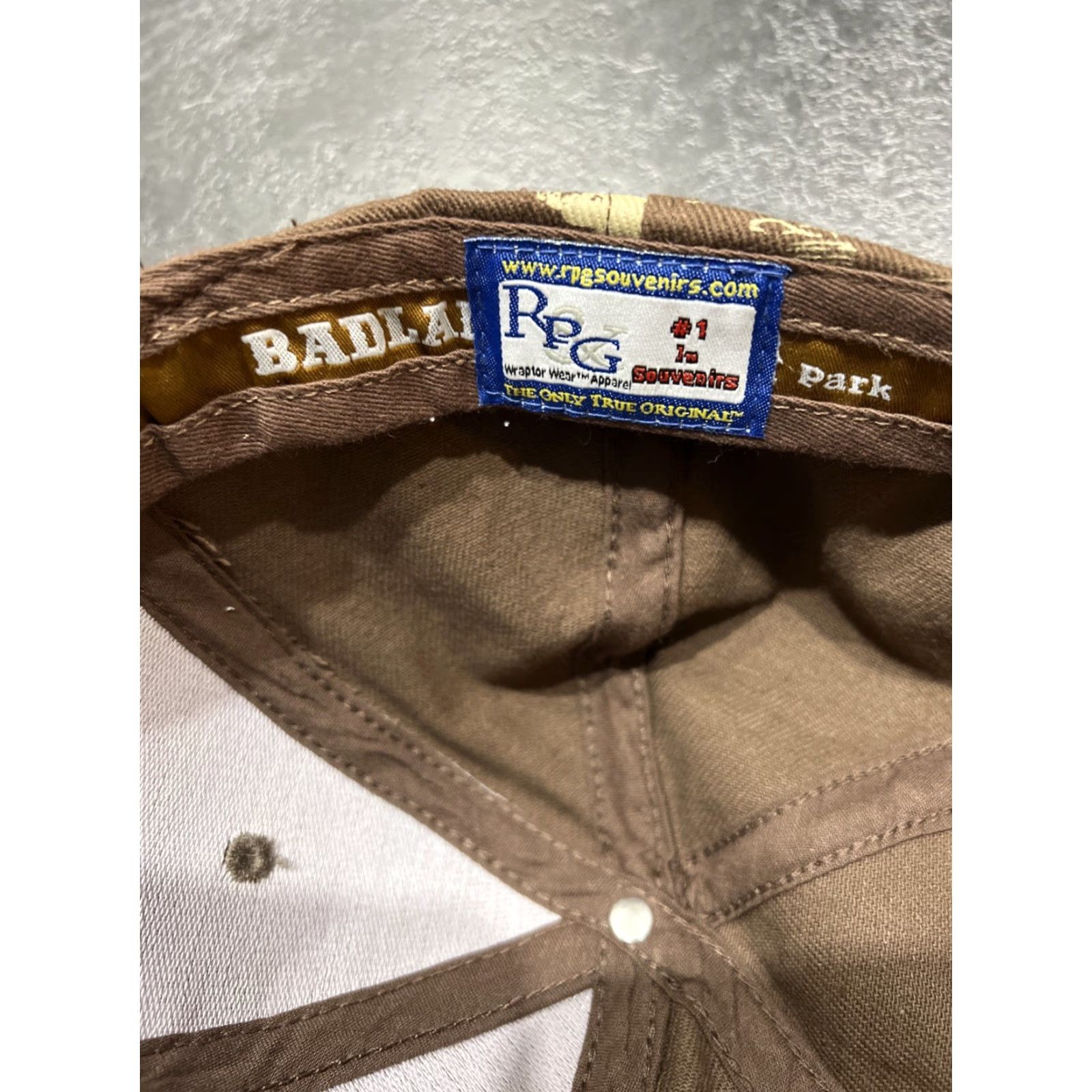 Vintage VINTAGE Ouray Badlands National Park South Dakota Adjustable Baseball Cap Hat Mens One Size Brown USA Outdoor Sports Retro Size US M / EU 48-50 / 2 - 8 Thumbnail