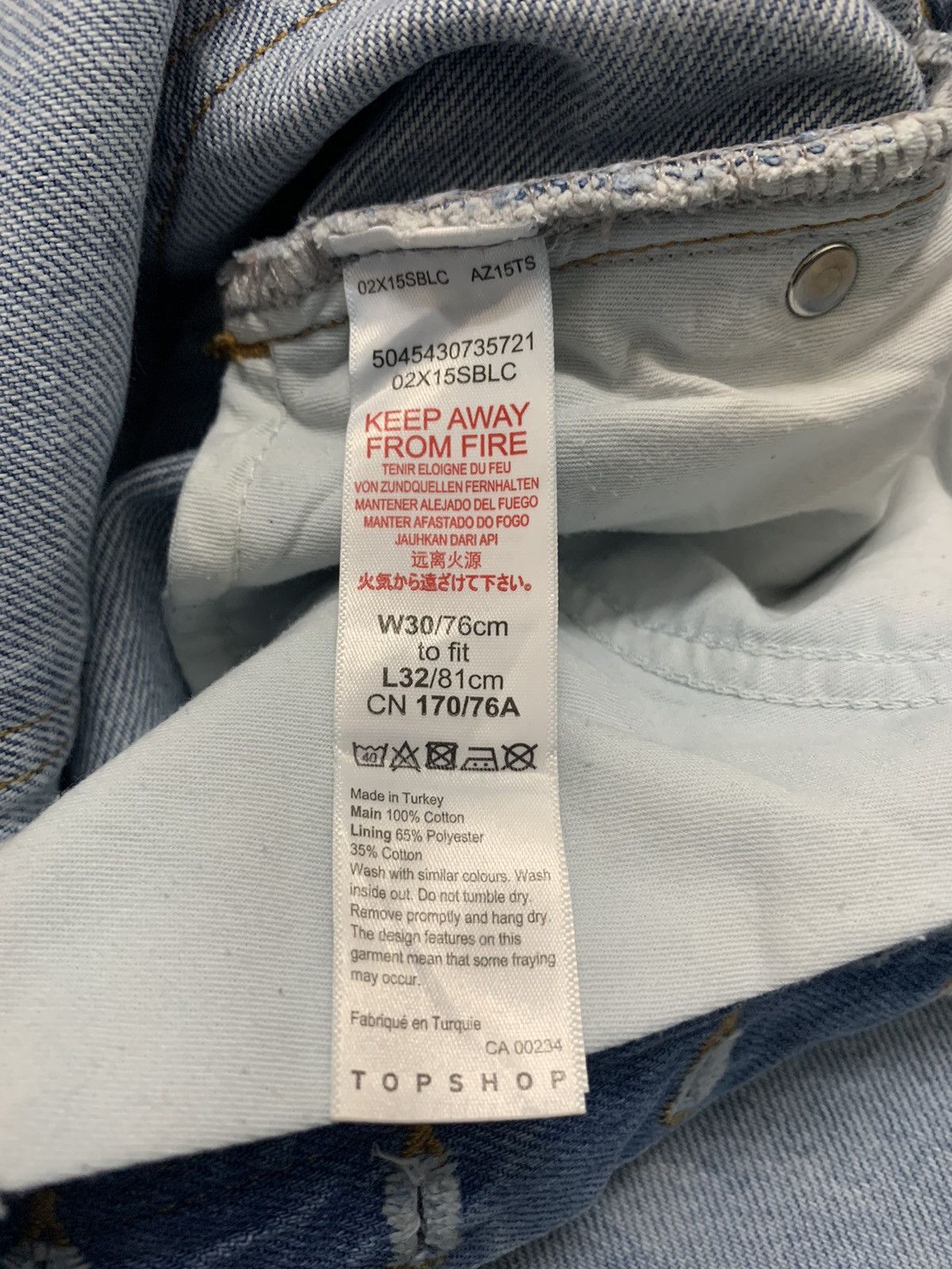 Hysteric Glamour Japanese Brand Distressed Denim High Rise Faded Blue Jeans Size US 30 / EU 46 - 16 Thumbnail