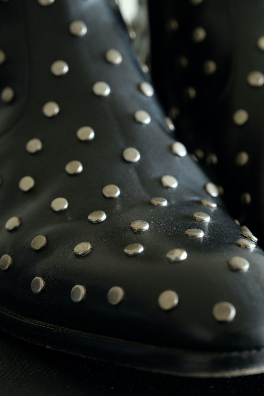 Hedi Slimane × Saint Laurent Paris Saint Laurent Paris Studded Wyatt Chelsea Boots Leather 42 9 Size US 9 / EU 42 - 3 Thumbnail