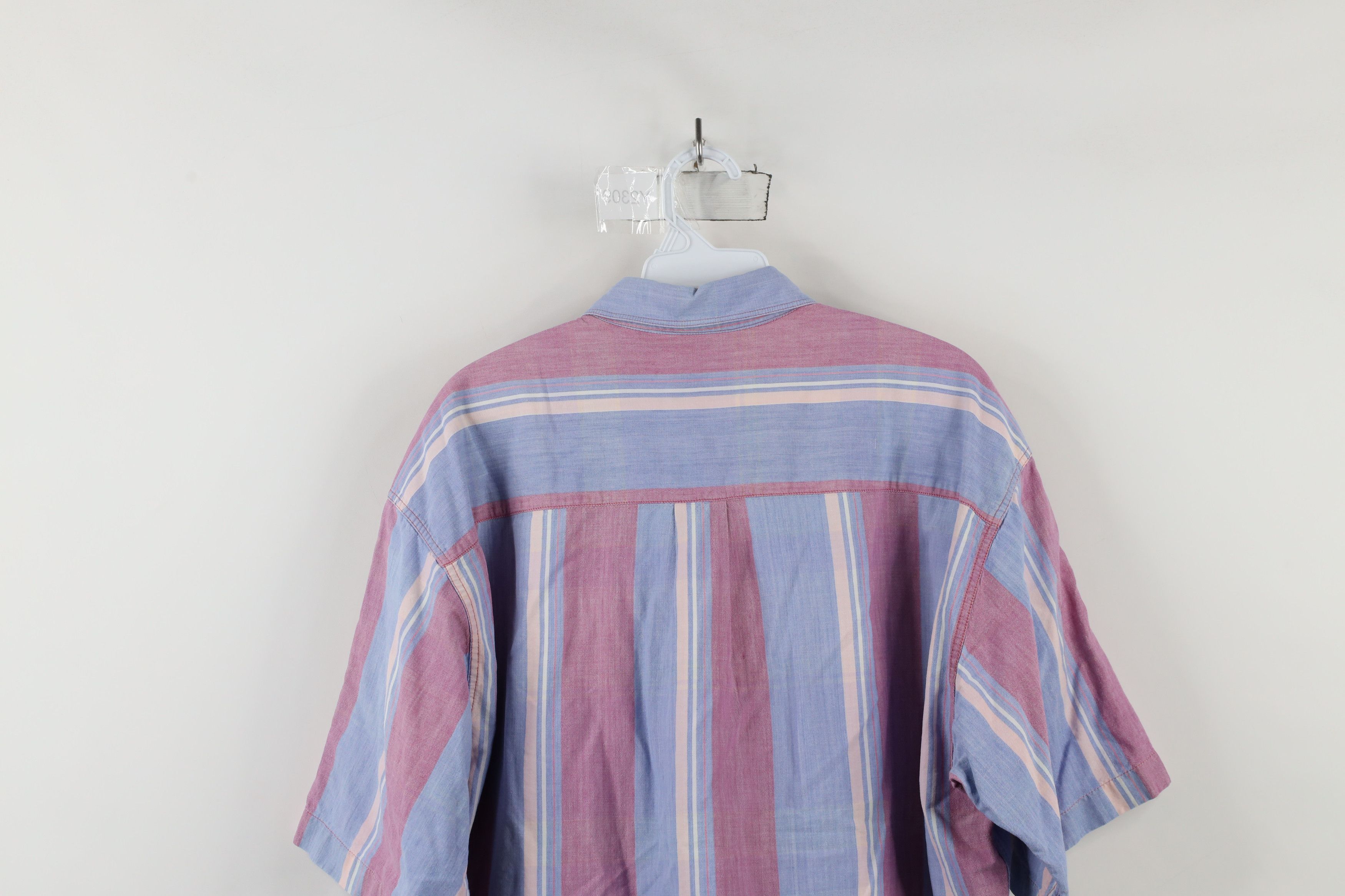 Vintage Vintage 90s Streetwear Pastel Striped Button Down Shirt Size US L / EU 52-54 / 3 - 11 Thumbnail