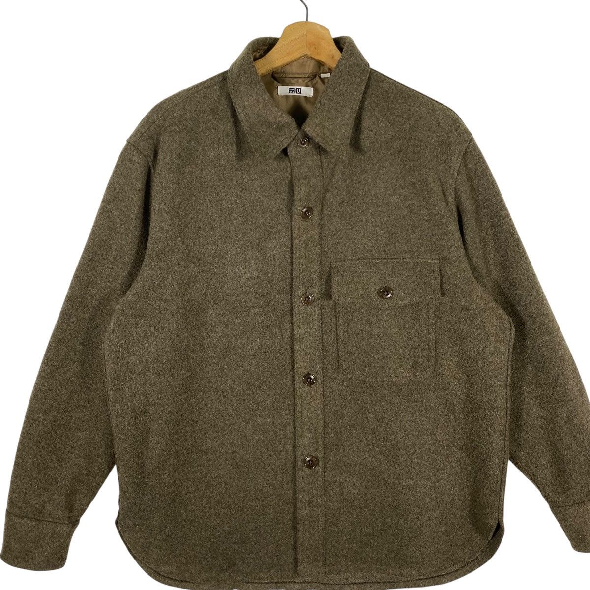 Lemaire × Uniqlo Christophe Lemaire X Japanese Brand Wool Shirt Button Size US L / EU 52-54 / 3 - 4 Thumbnail