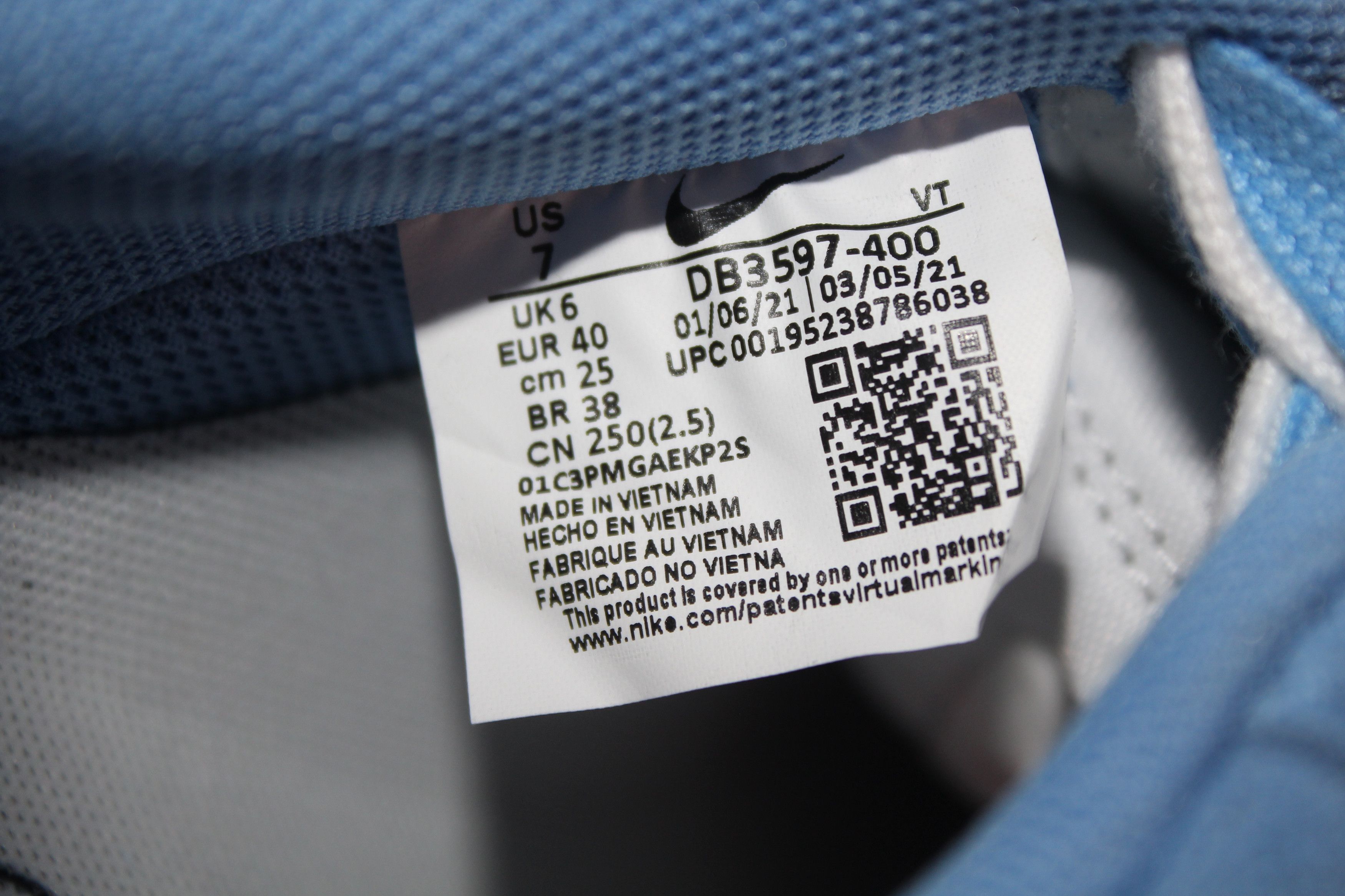 Nike Nike Air Force 1 '07 LV8 'First Use University Blue Size 7 Size US 7 / EU 40 - 7 Thumbnail