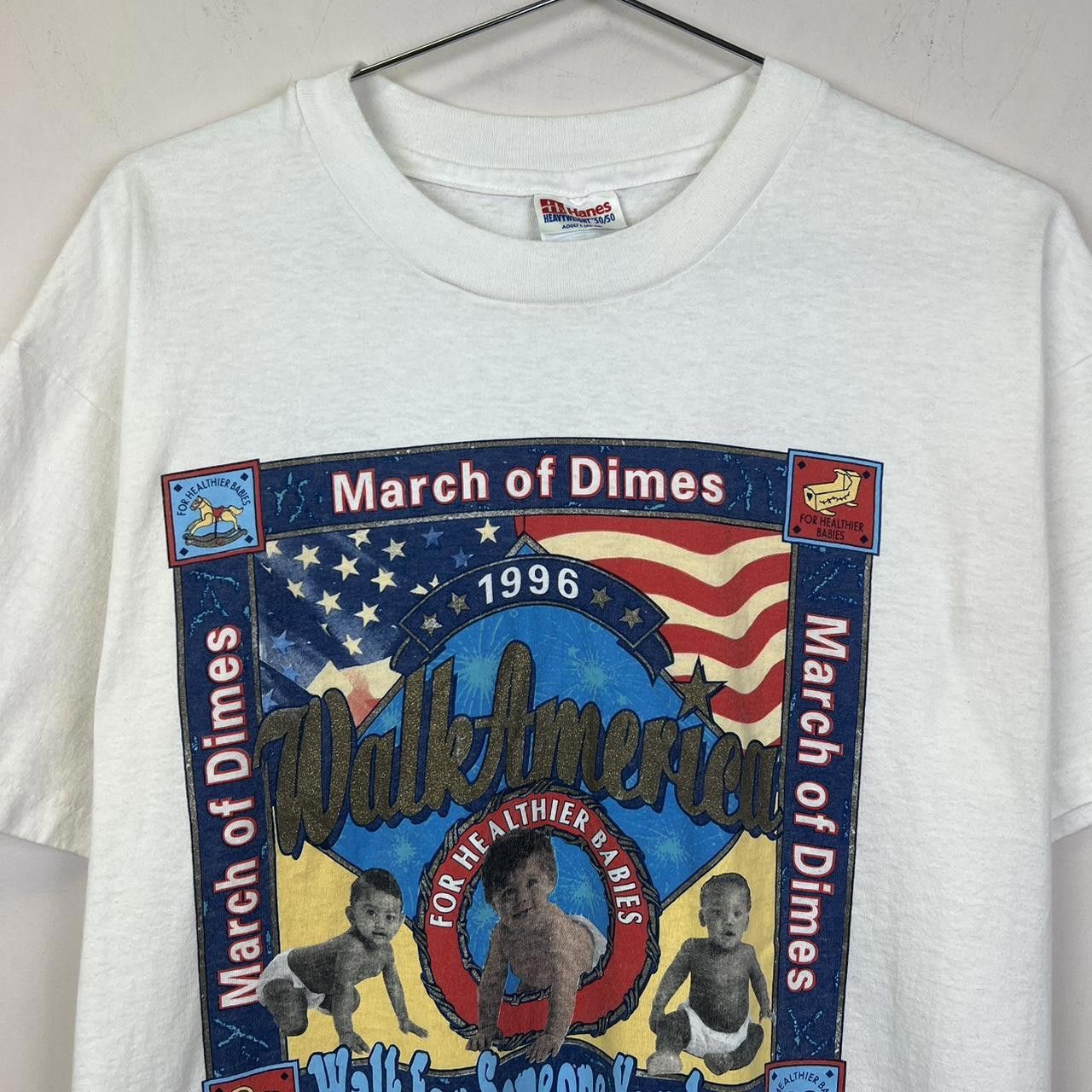 Hanes Vintage 1996 March of Dimes Walk America T-Shirt Size US L / EU 52-54 / 3 - 2 Thumbnail