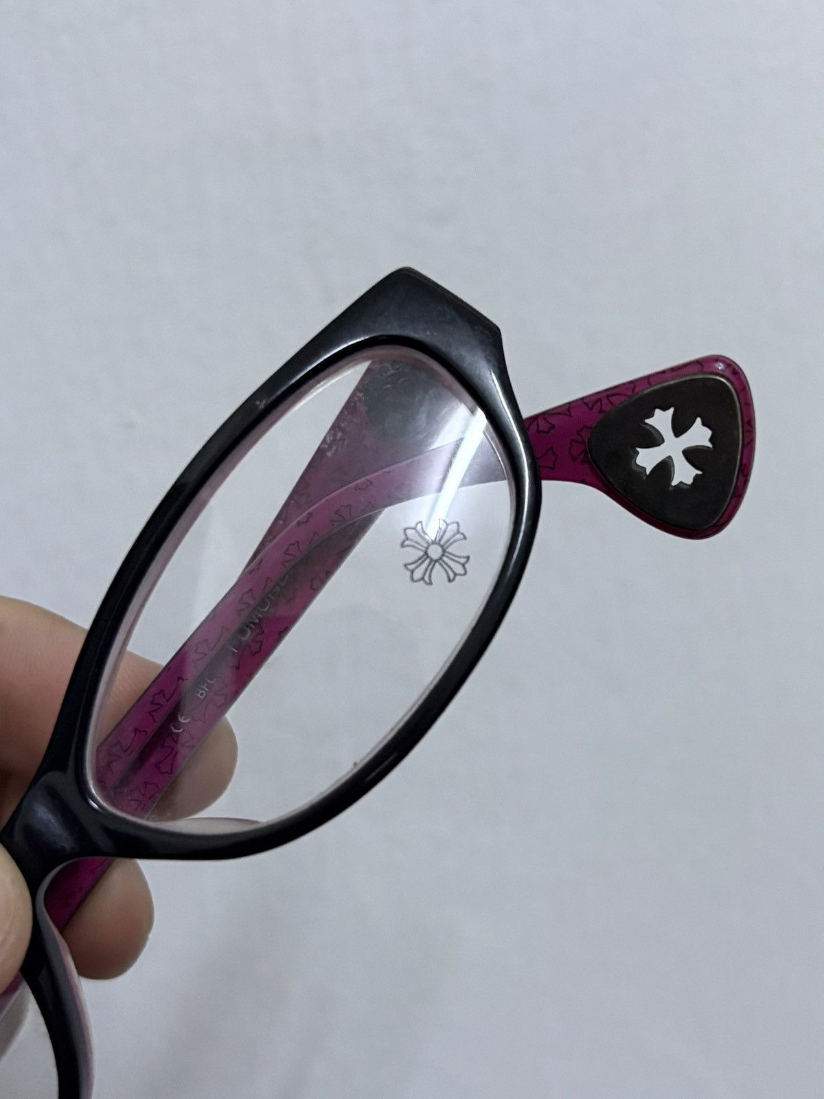 Chrome Hearts Vintage Chrome Hearts Style Fumunda Black Pink Glasses Size ONE SIZE - 6 Thumbnail