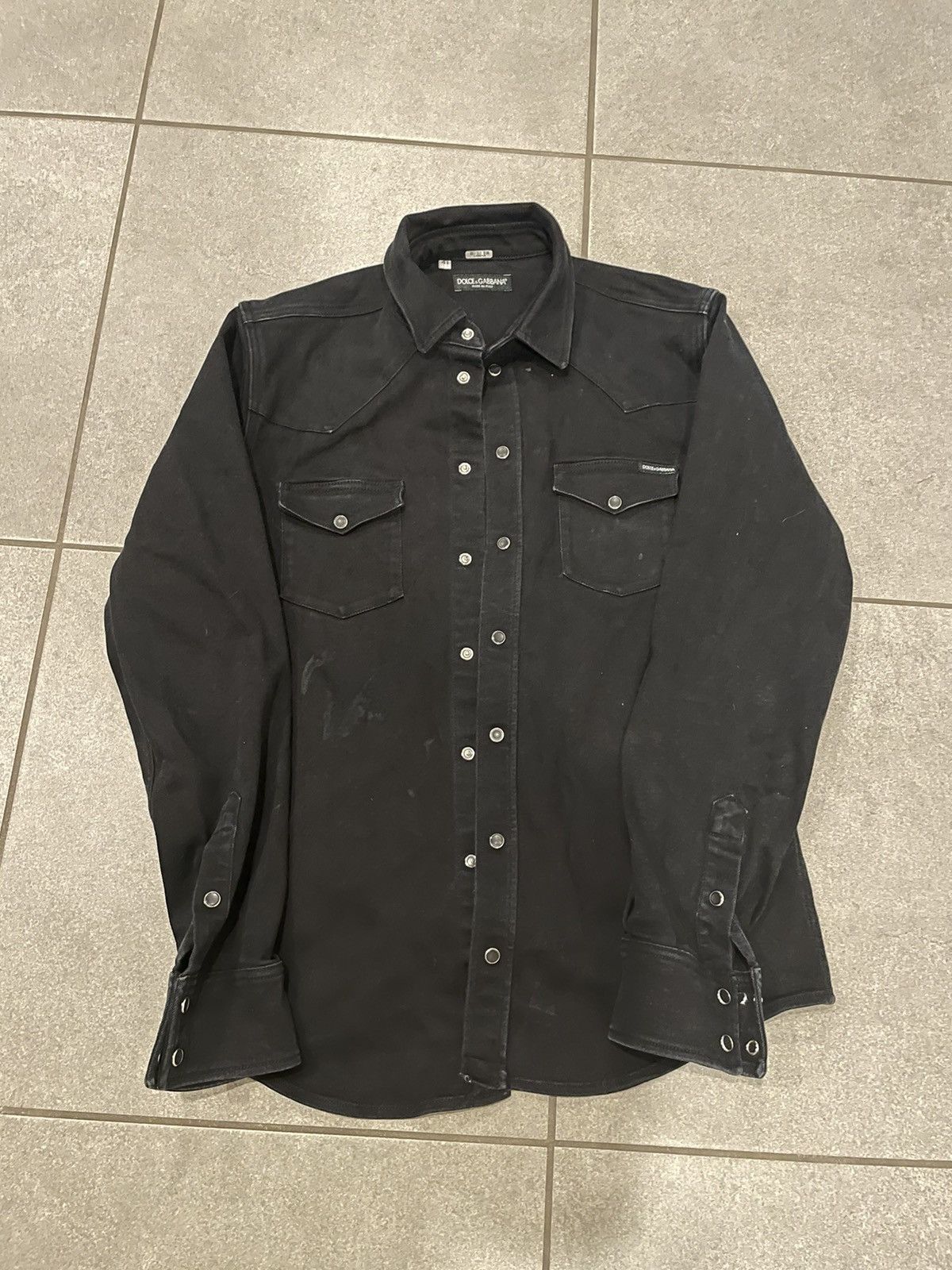 Dolce & Gabbana Dolce & Gabbana black denim jacket Size US S / EU 44-46 / 1 - 1 Thumbnail