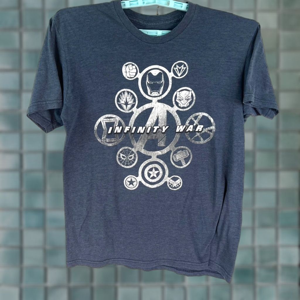 Vintage Marvel Avengers Infinity Wars T Shirt Adult L Blue Graphic Tee Mens Size US L / EU 52-54 / 3 - 1 Thumbnail