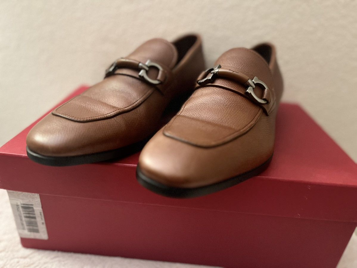 Salvatore Ferragamo Benford Radica Pebble Calf Shoes Size 7