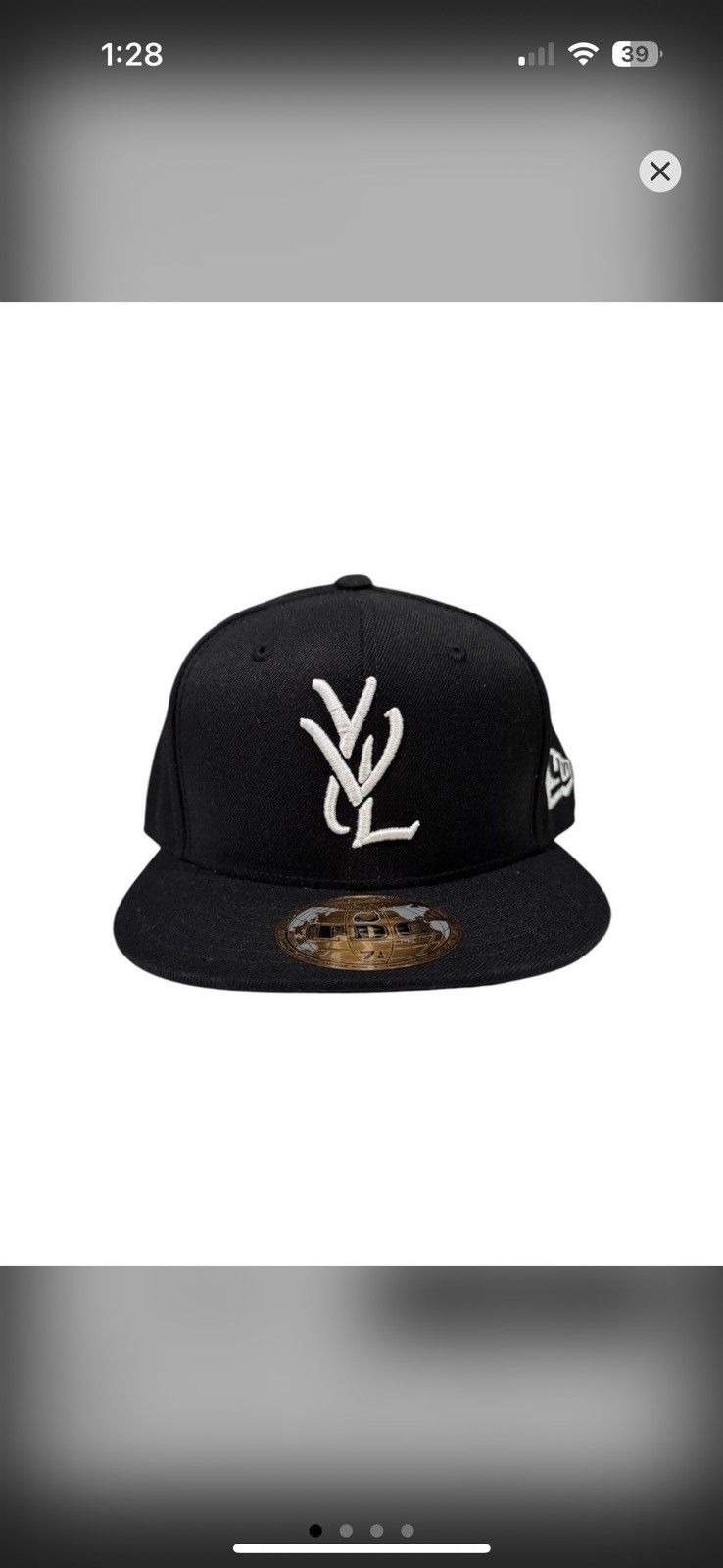 Other YVL Fitted Hat 7 1/4 White on Black Size ONE SIZE - 1 Thumbnail