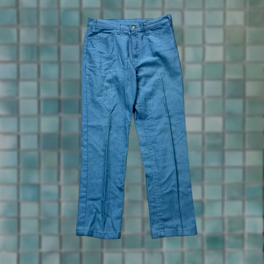 Levi's VINTAGE Levi's Jeans Mens 31x32 Blue StaPrest Denim 5 Pocket Straight Leg USA 90s Retro Regular Mens Size US 31 - 1 Thumbnail