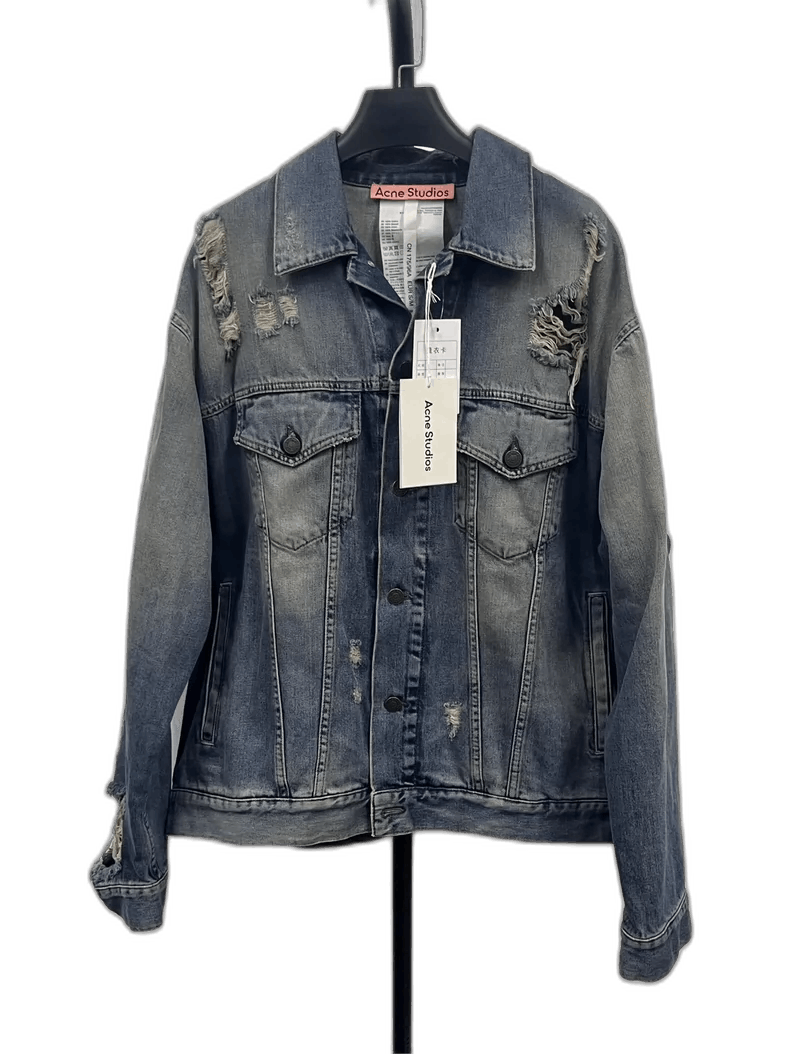 Acne Studios Acne Studios Distressed Denim Jacket for Summer Size US S / EU 44-46 / 1 - 1 Thumbnail