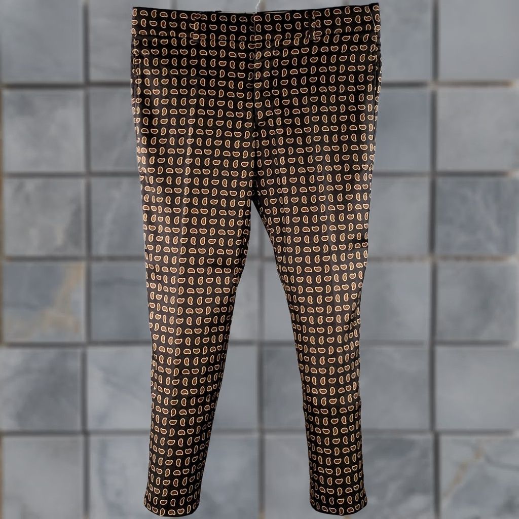 Alexander McQueen ALEXANDER MCQUEEN Size 34 Black Red Yellow Paisley Wool Silk Dress Pants Mens Size US 34 / EU 50 - 1 Thumbnail