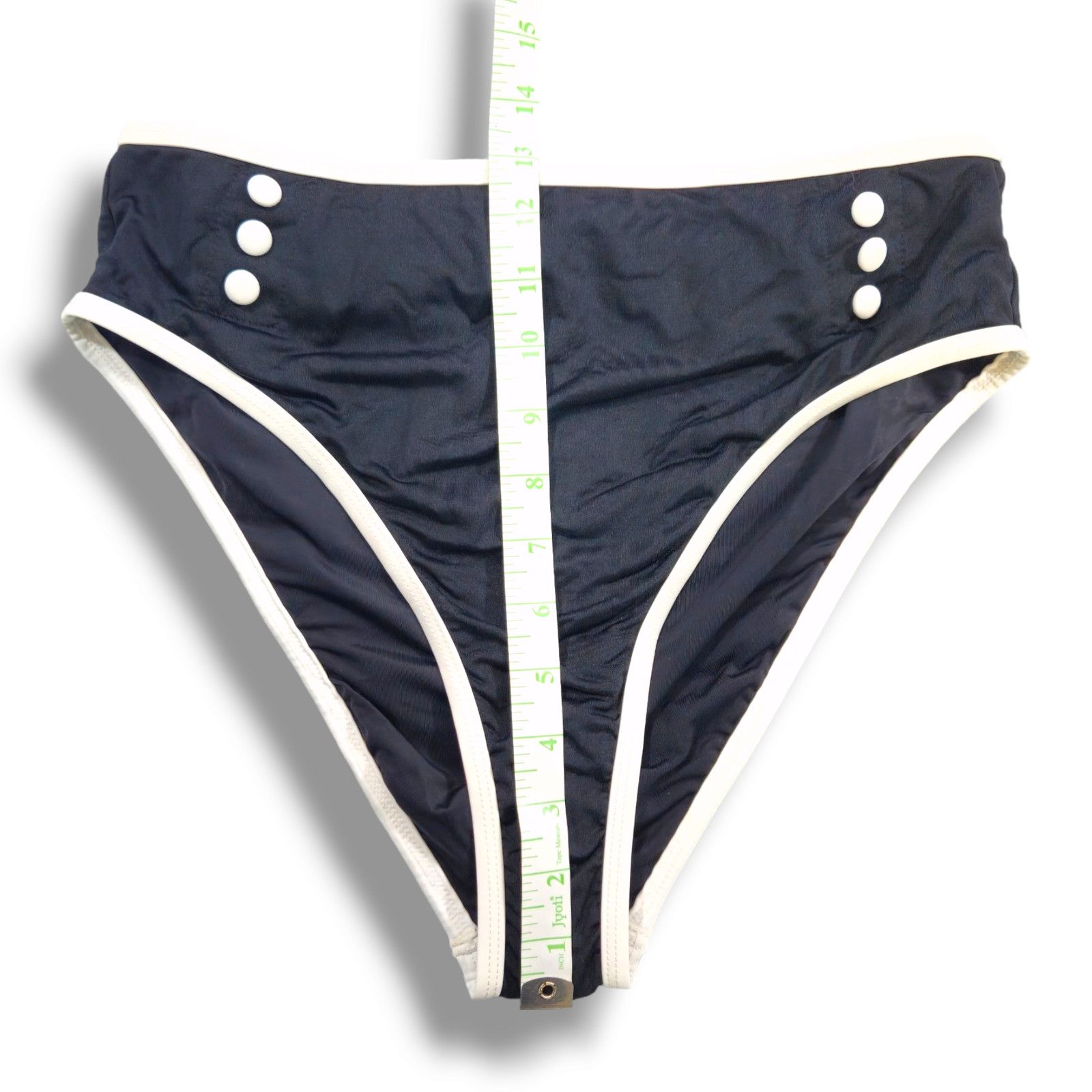 Other NWT Aqua Swim Pinup Button High Waist Bikini Bottom Sz. L Size ONE SIZE - 5 Thumbnail