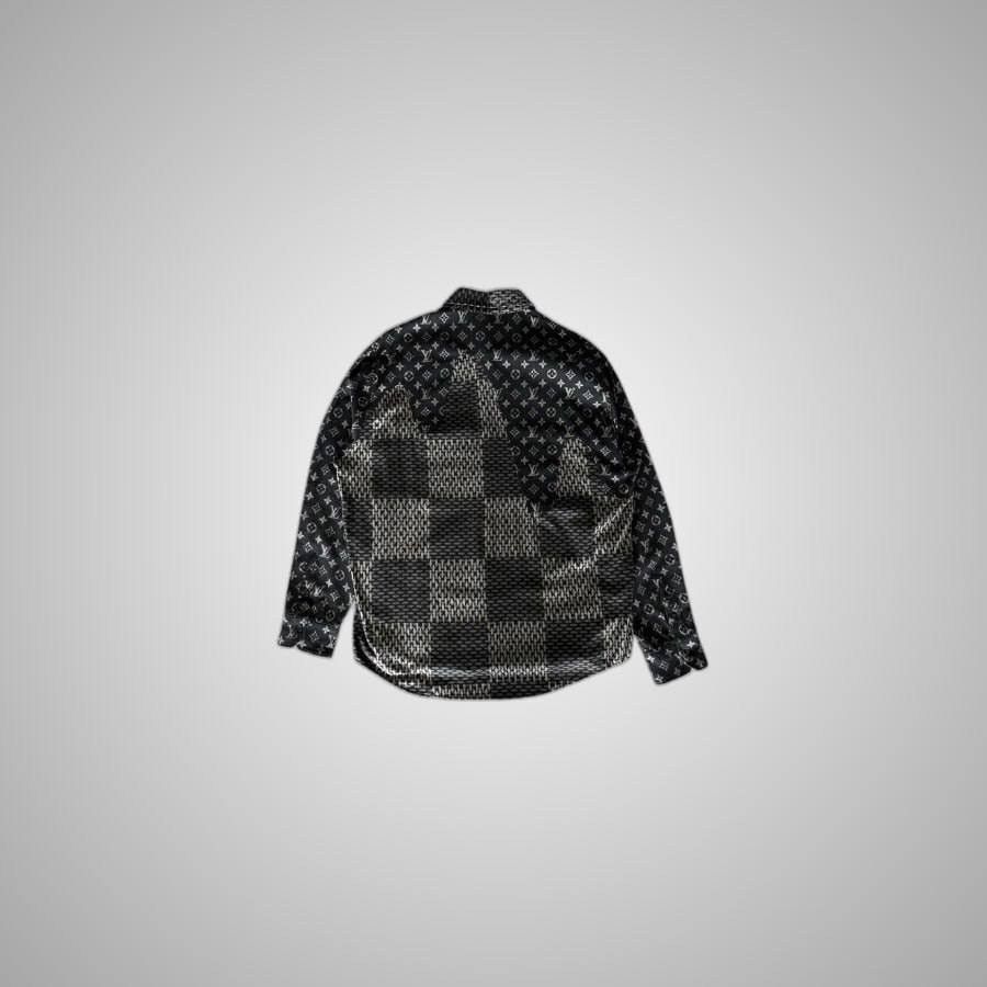 Louis Vuitton LOUIS VUITTON NIGO GREY GIANT DAMIER MONOGRAM BUTTON UP SHIR Size US L / EU 52-54 / 3 - 2 Thumbnail