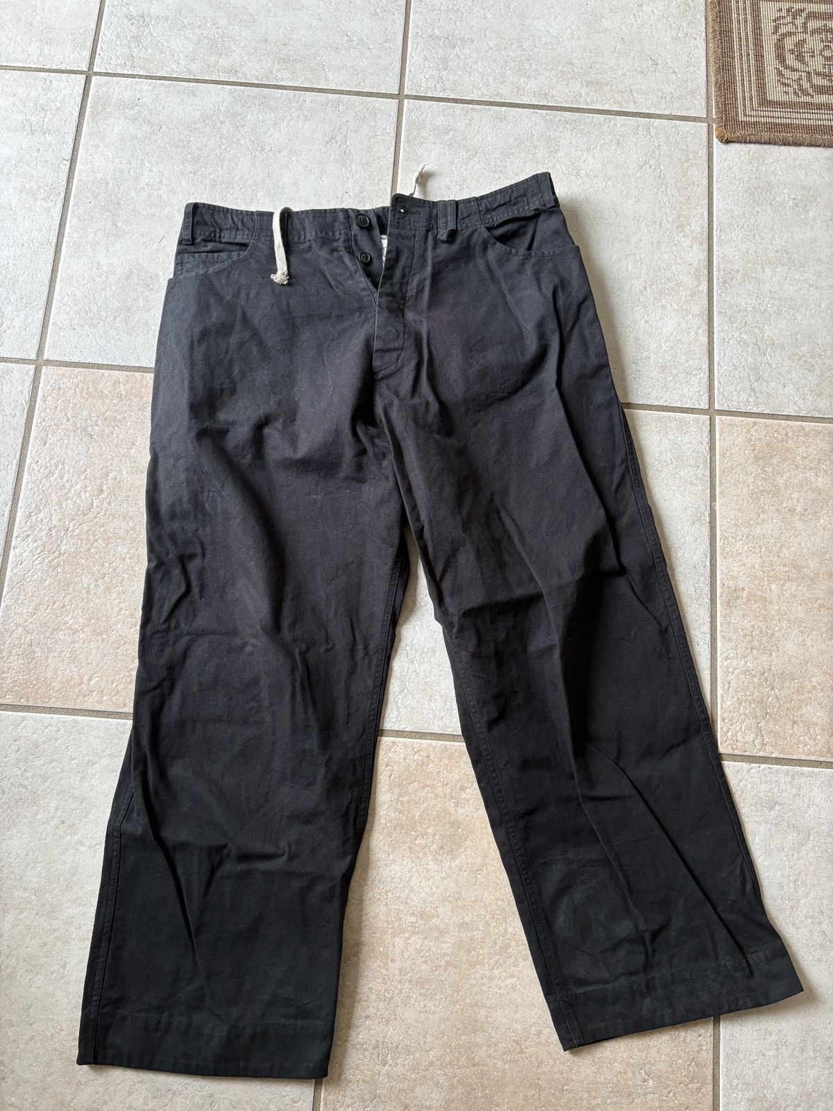 Jan Jan Van Essche O Project Waxed Pants Size US 34 / EU 50 - 1 Thumbnail