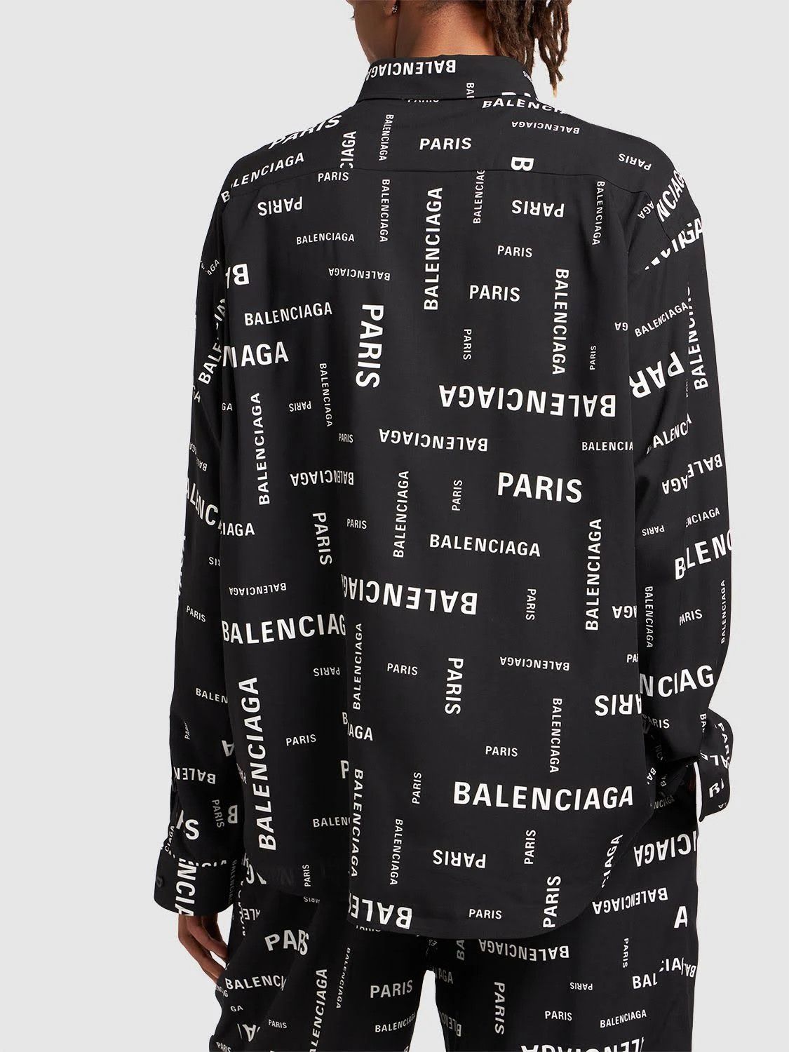 Balenciaga o1mt1gz0924 Bal Paris Allover Minimal Shirt Large Fit White Size US S / EU 44-46 / 1 - 3 Thumbnail