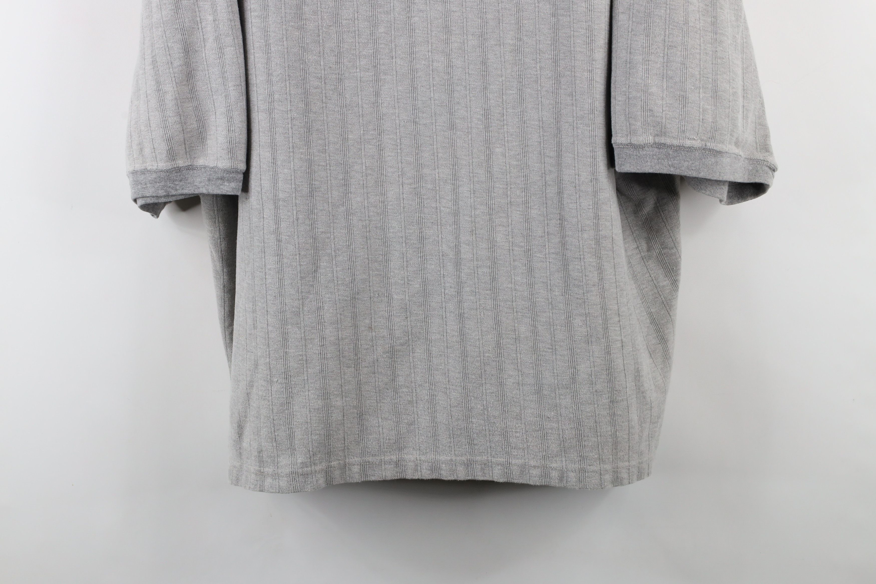 Vintage Vintage 90s Streetwear Ribbed Knit Henley T-Shirt Gray Size US XXL / EU 58 / 5 - 3 Thumbnail