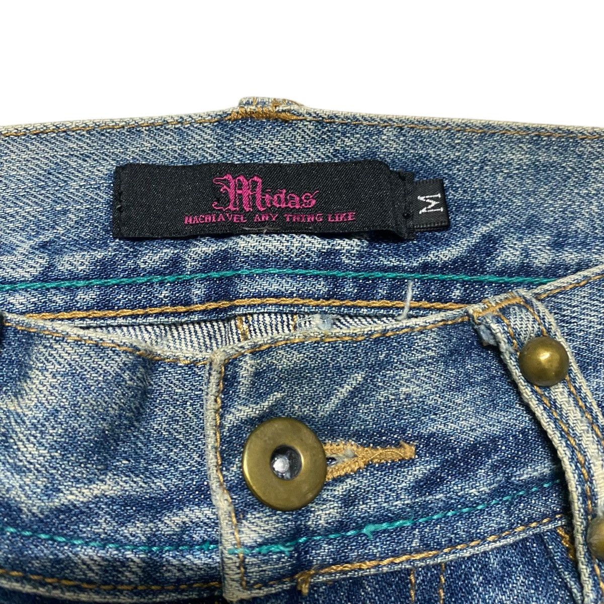 Le Grande Bleu (L.G.B.) Midas Machiavel Hole Distressed Denim Flare Jeans Size US 29 - 10 Thumbnail