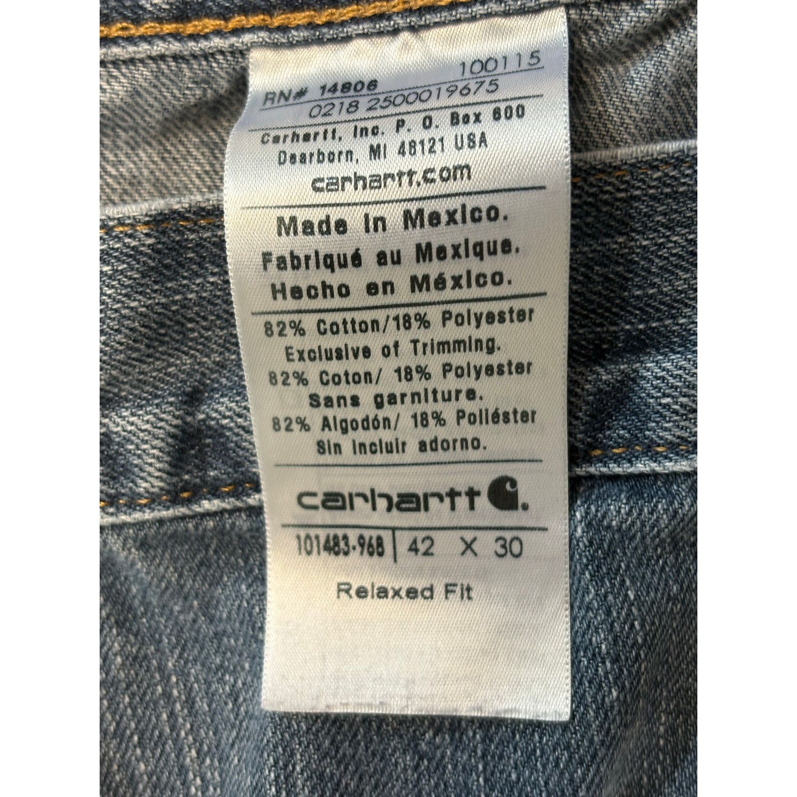 Carhartt Carhartt Holter Relaxed Fit Jeans 42/29 Workwear Blue Casual Size US 42 / EU 58 - 3 Thumbnail