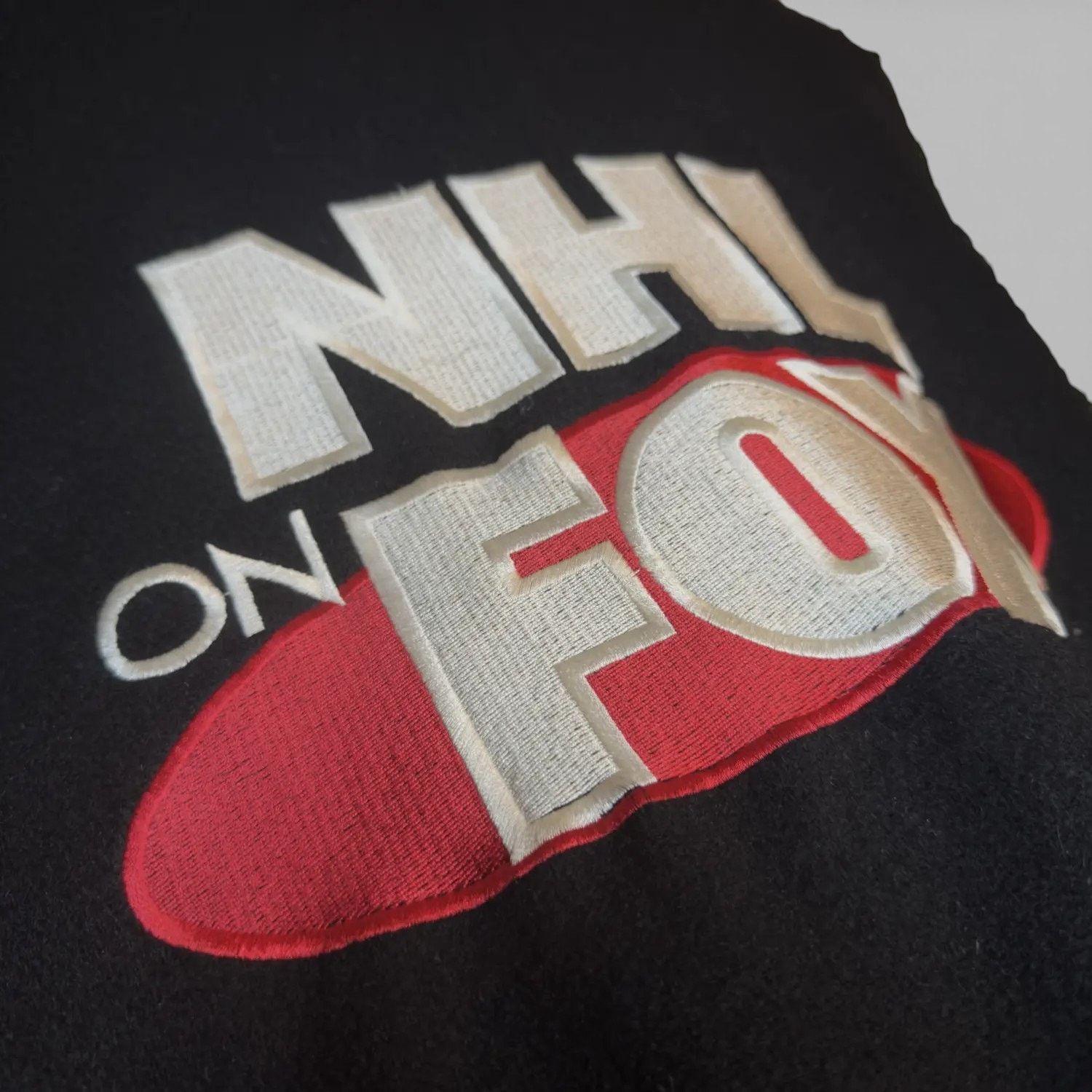 Vintage Vintage 90s NHL On Fox Wool And Leather Varsity Jacket Size US M / EU 48-50 / 2 - 3 Thumbnail