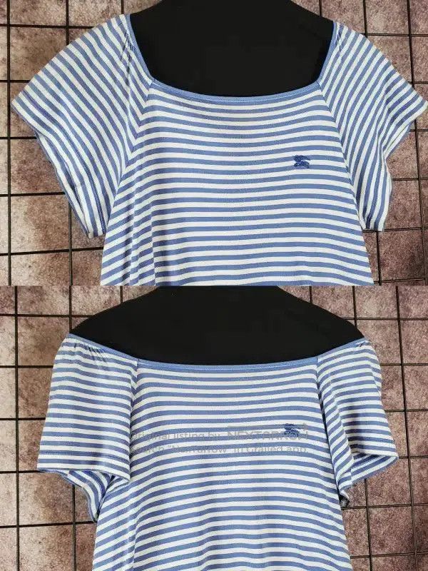 Burberry Burberry Summer Blue Striped Short Sleeve T-Shirt. Size M / US 6-8 / IT 42-44 - 4 Thumbnail