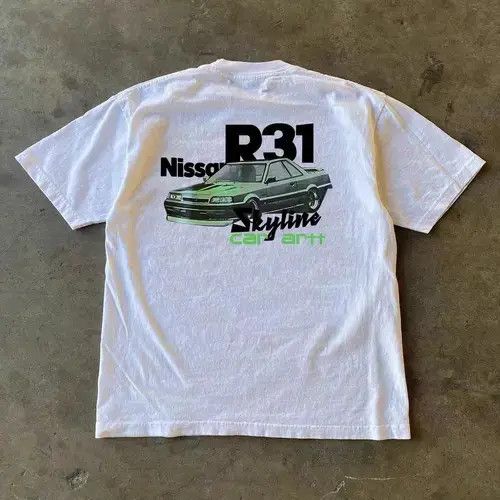 VIBE Kuroda x Kase White casual retro car print t-shirt Size US M / EU 48-50 / 2 - 1 Thumbnail