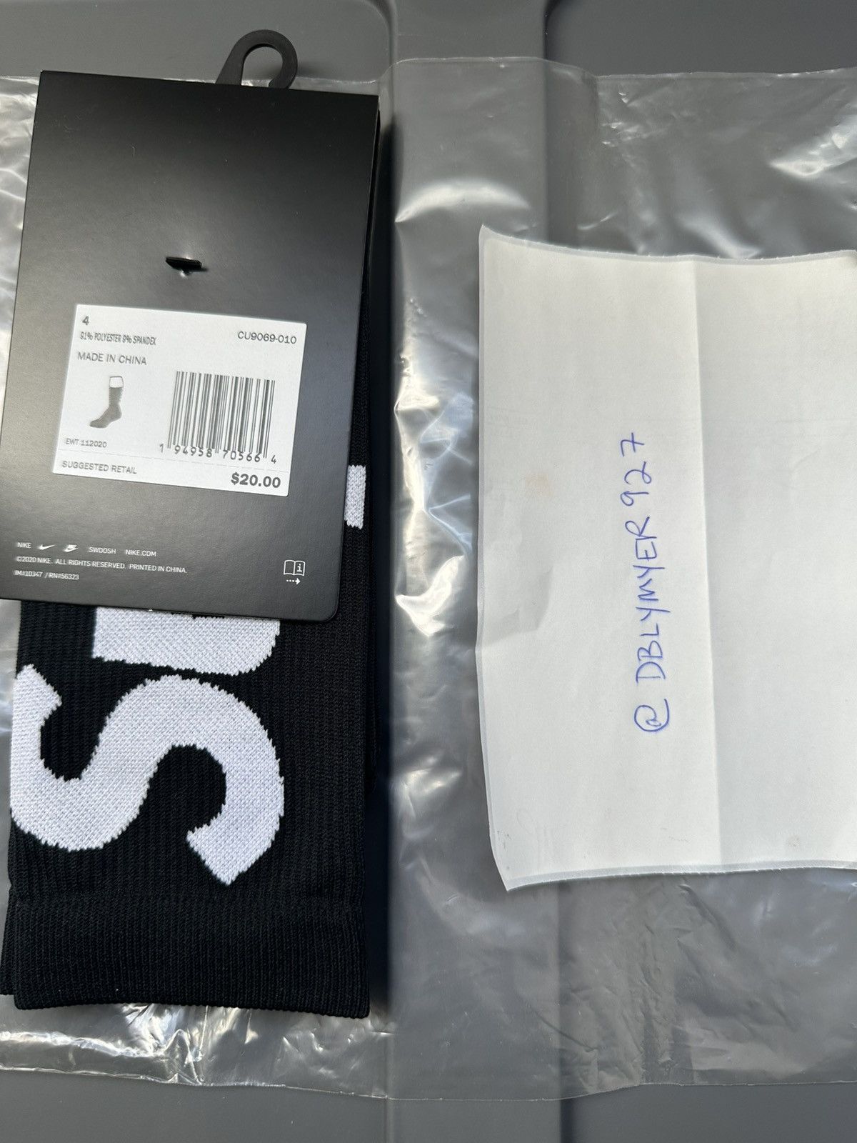 Nike × Supreme Supreme x Nike Lightweight Crew Socks (1 pack) Size ONE SIZE - 2 Thumbnail