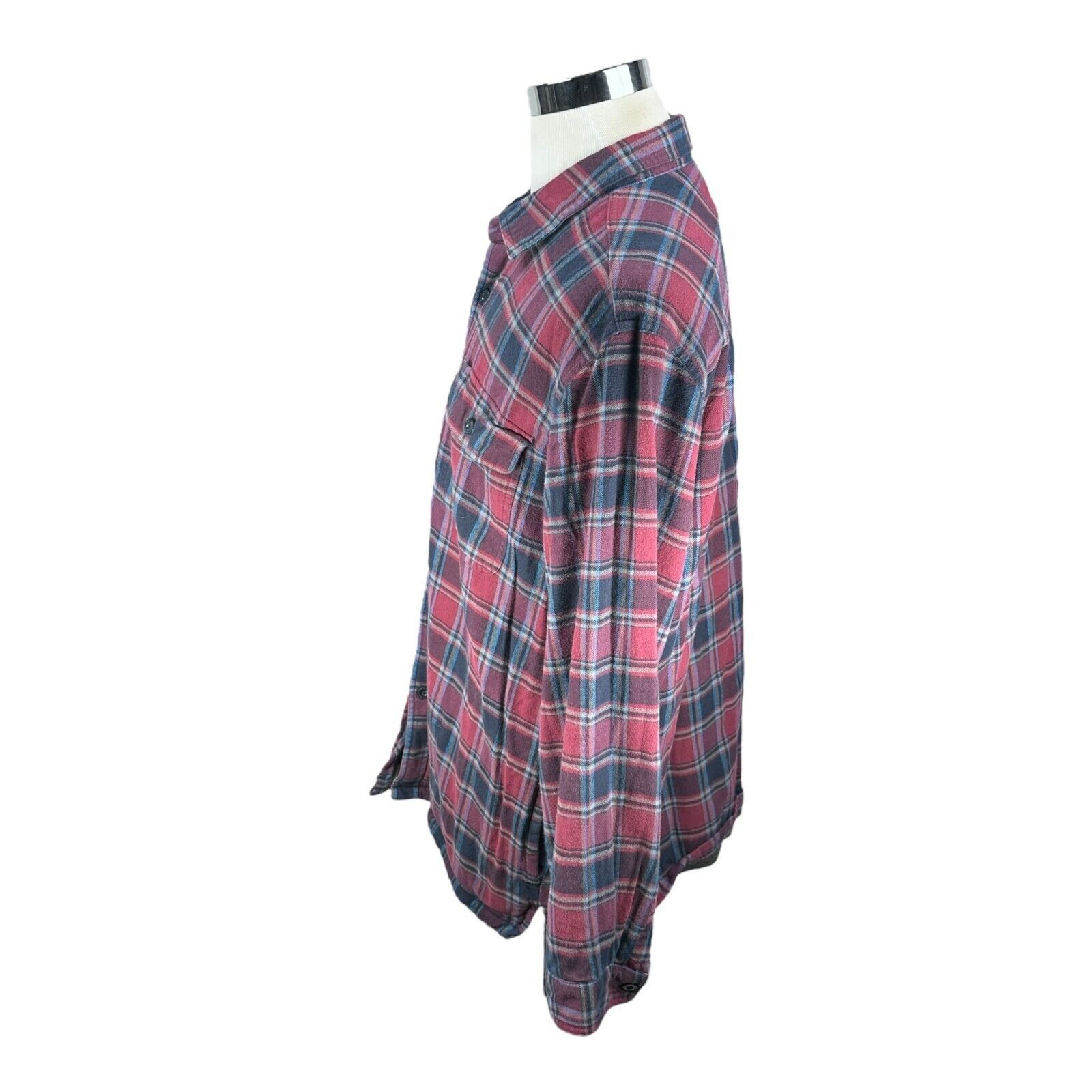 L.L. Bean LL Bean Flannel Shirt Men's XL Blue Red Plaid Button Up Size US XL / EU 56 / 4 - 4 Thumbnail