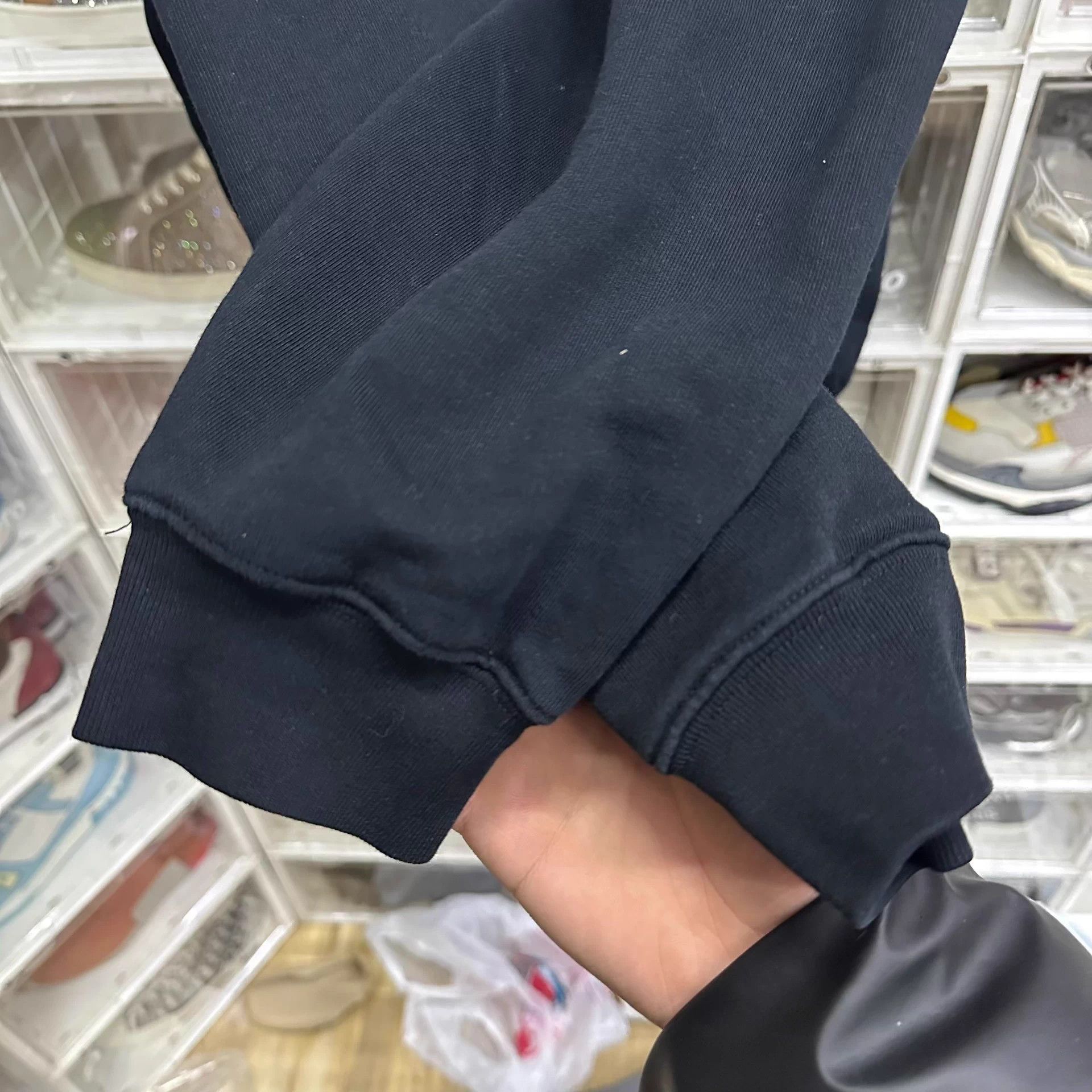 Balenciaga Size L/Balenciaga Logo Embroidered Ear Hooded Sweatshirt, Size US L / EU 52-54 / 3 - 6 Thumbnail