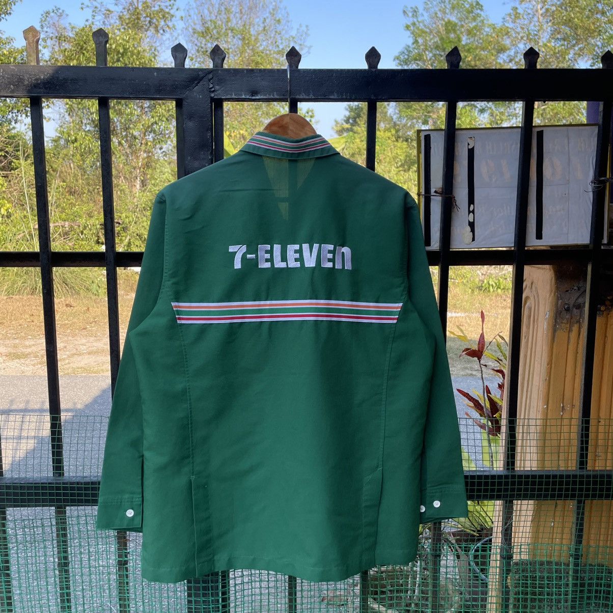 Japanese Brand 🔥🇯🇵Seven Eleven Big Logo Full Zipper Uniform Work Shirts Size US M / EU 48-50 / 2 - 1 Thumbnail