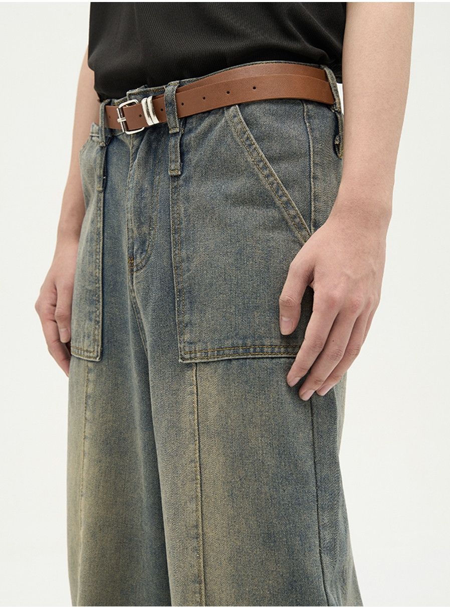 Japanese Brand × Jean Washed Distressed Jeans Loose Spliced Size US 26 / EU 42 - 8 Thumbnail