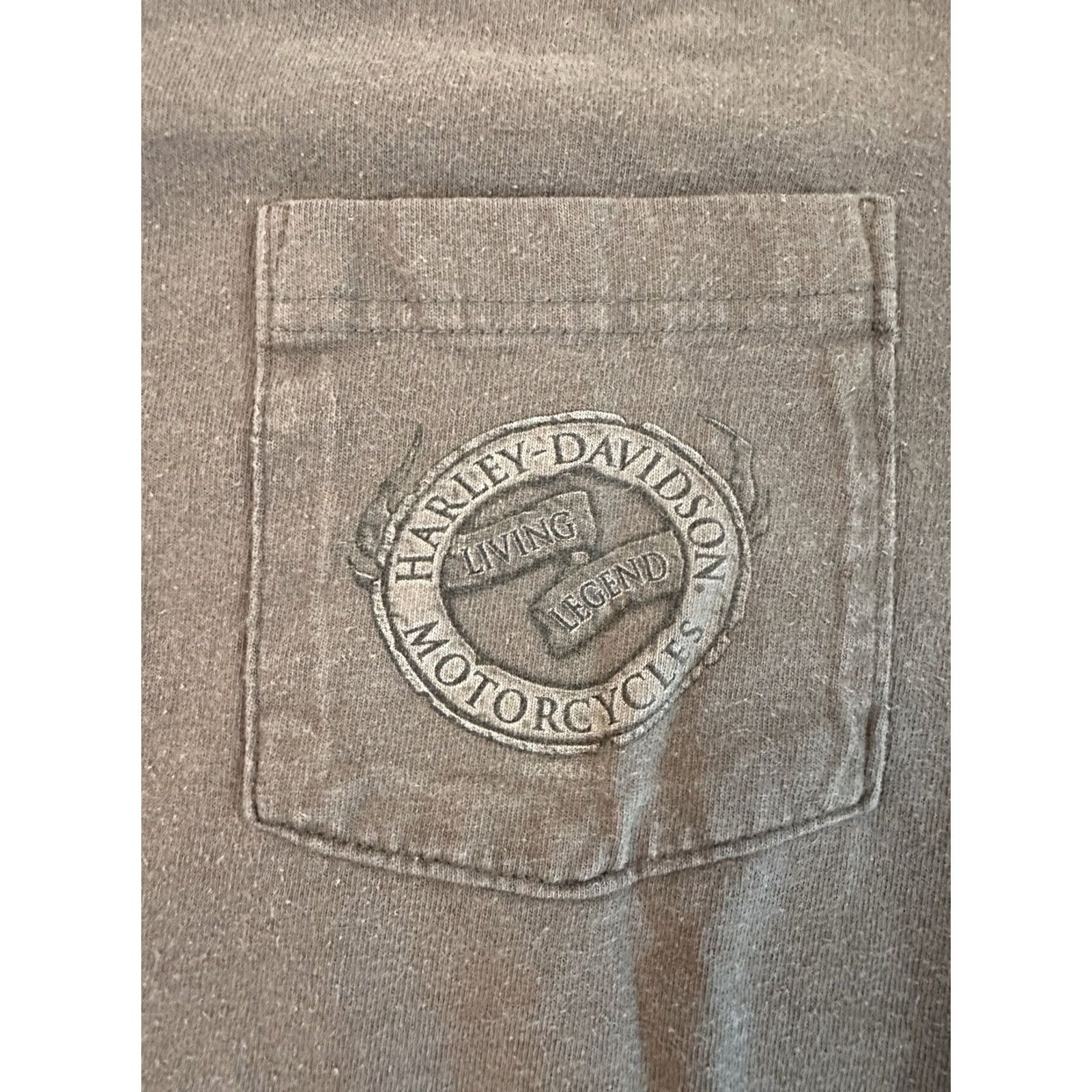 Harley Davidson VINTAGE Harley-Davidson Shirt Button-Up Short Sleeve XL Men Gray 3 Button Eagle Rock Pocatello ID 90s Size US XL / EU 56 / 4 - 2 Thumbnail