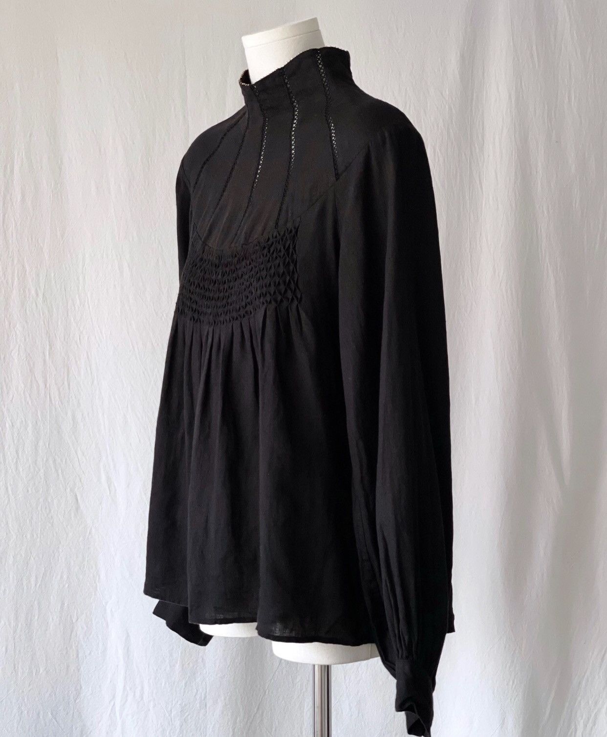 Kapital KAPITAL Hirata Kazuhiro Black Stand up Pure Linen Doll Shirt Size US XS / EU 42 / 0 - 4 Thumbnail